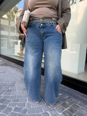 Jeans doppia vita curvy