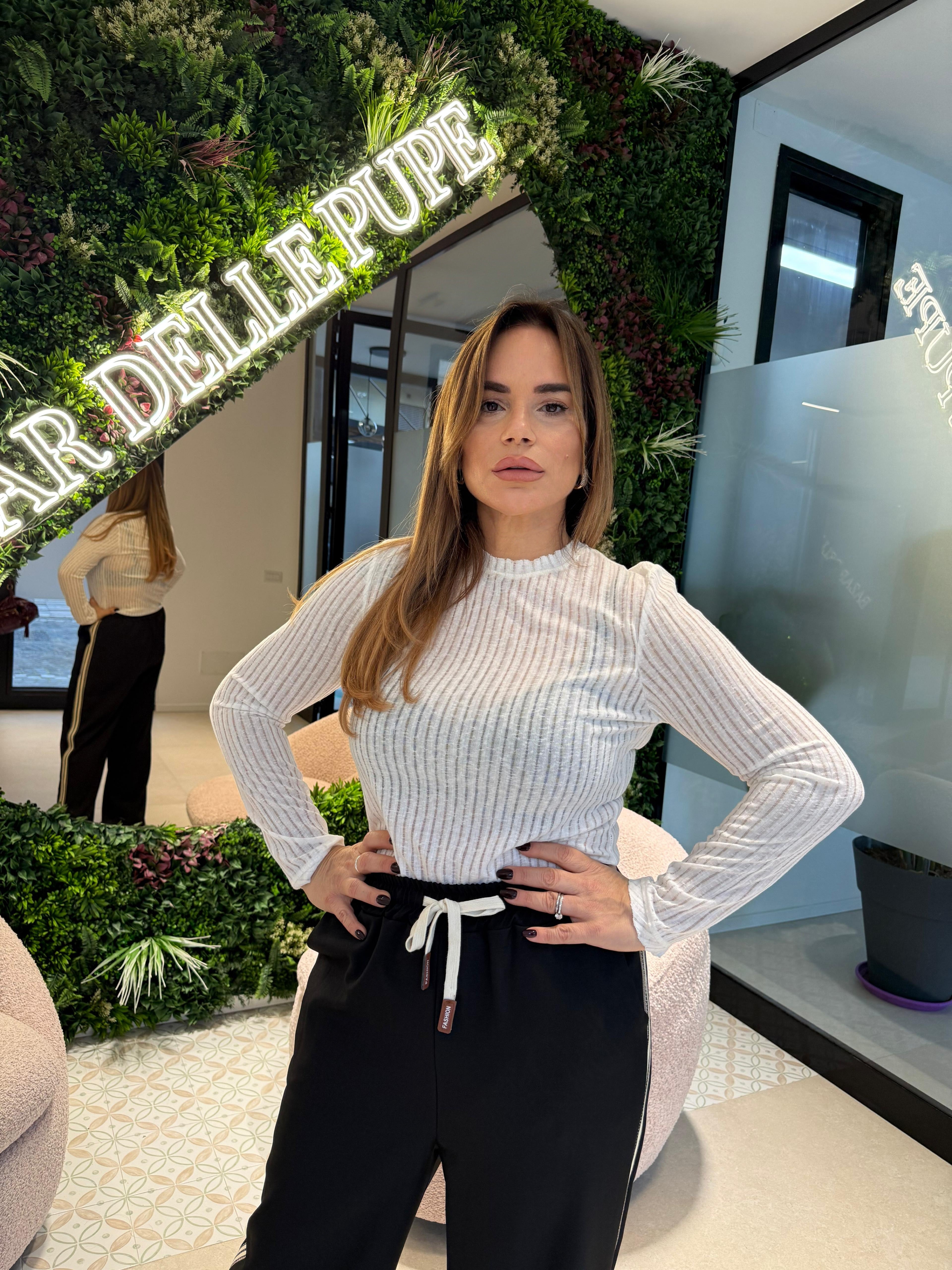 Maglia in filo rigata