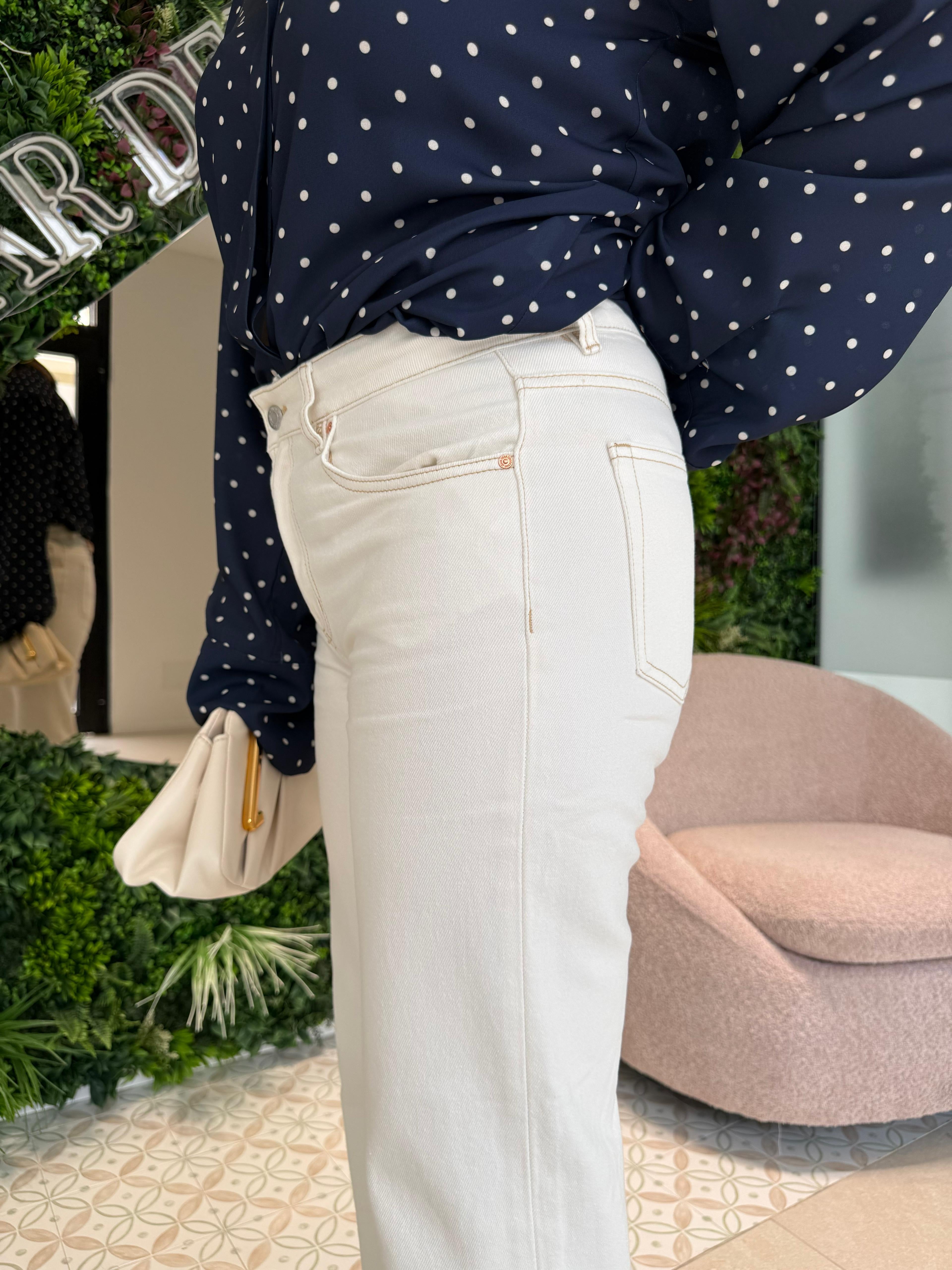 Jeans mom fit cuciture camel