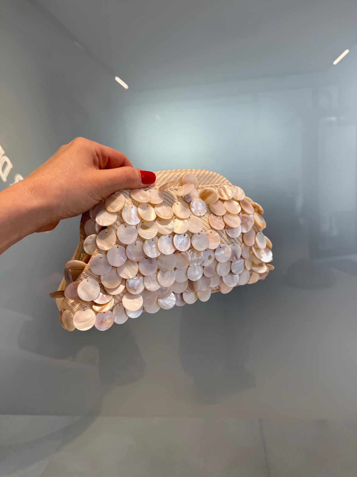 Borsa paillettes madreperla