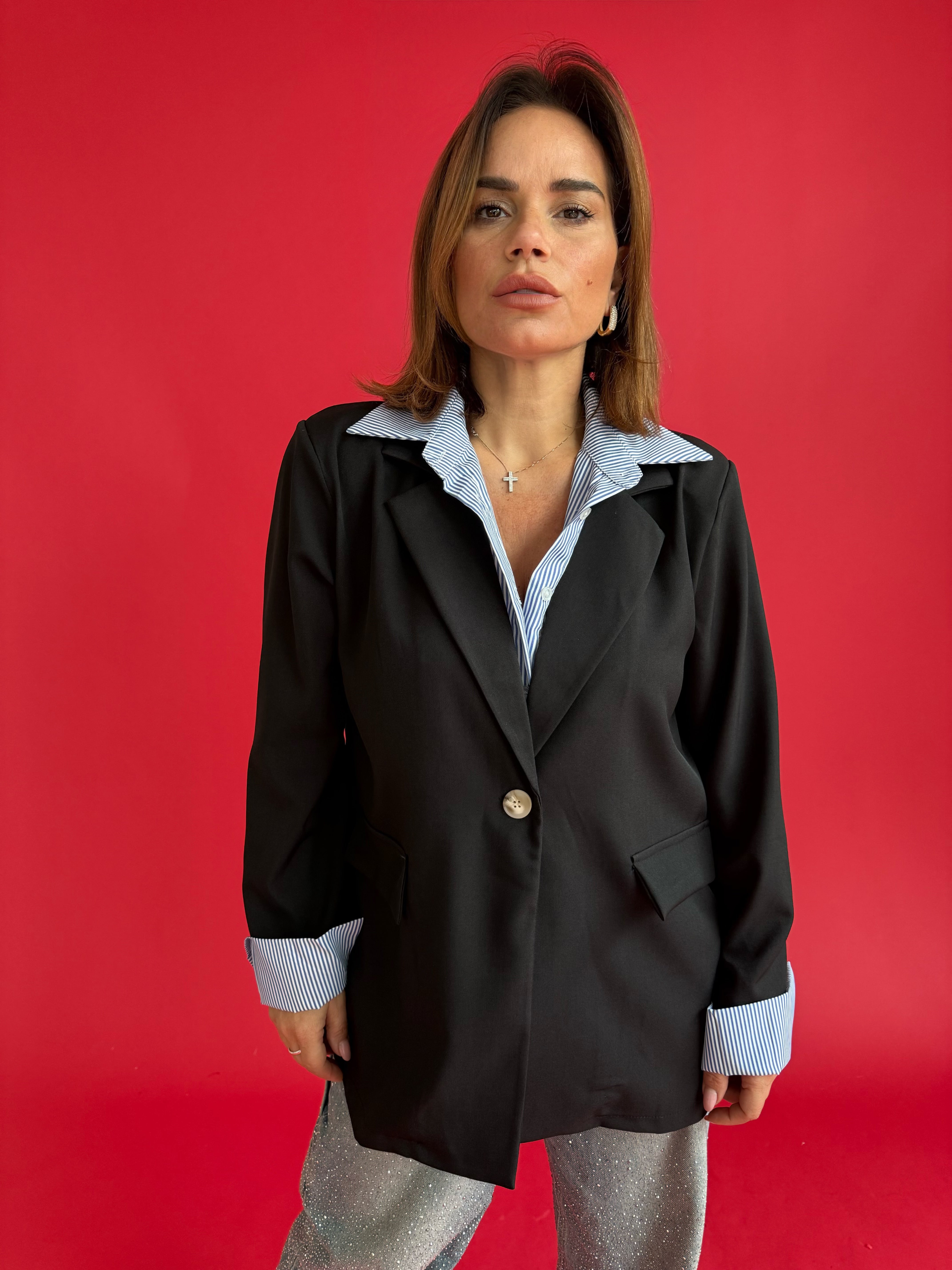 Giacca con camicia curvy