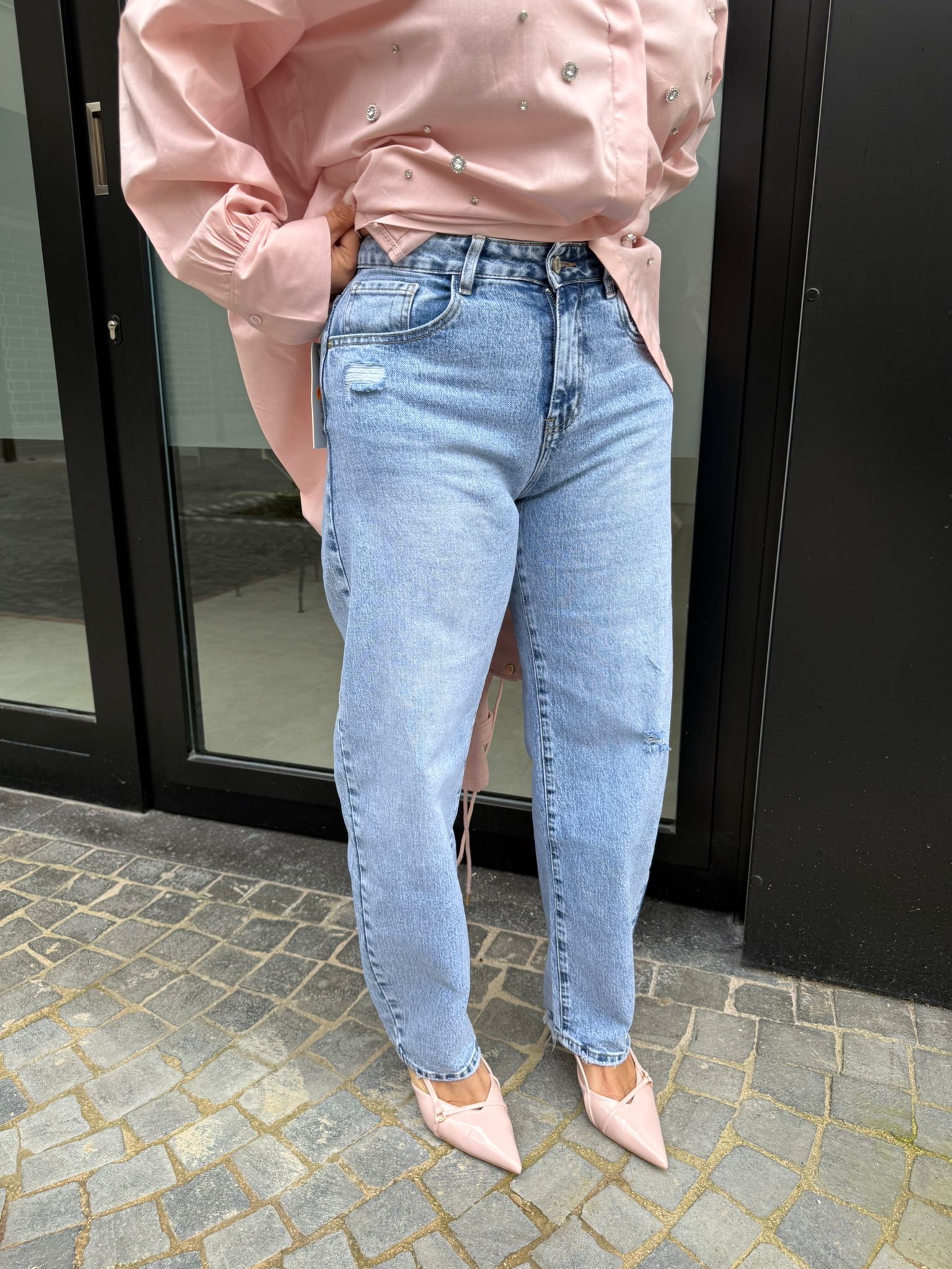 Jeans mom fit ballon