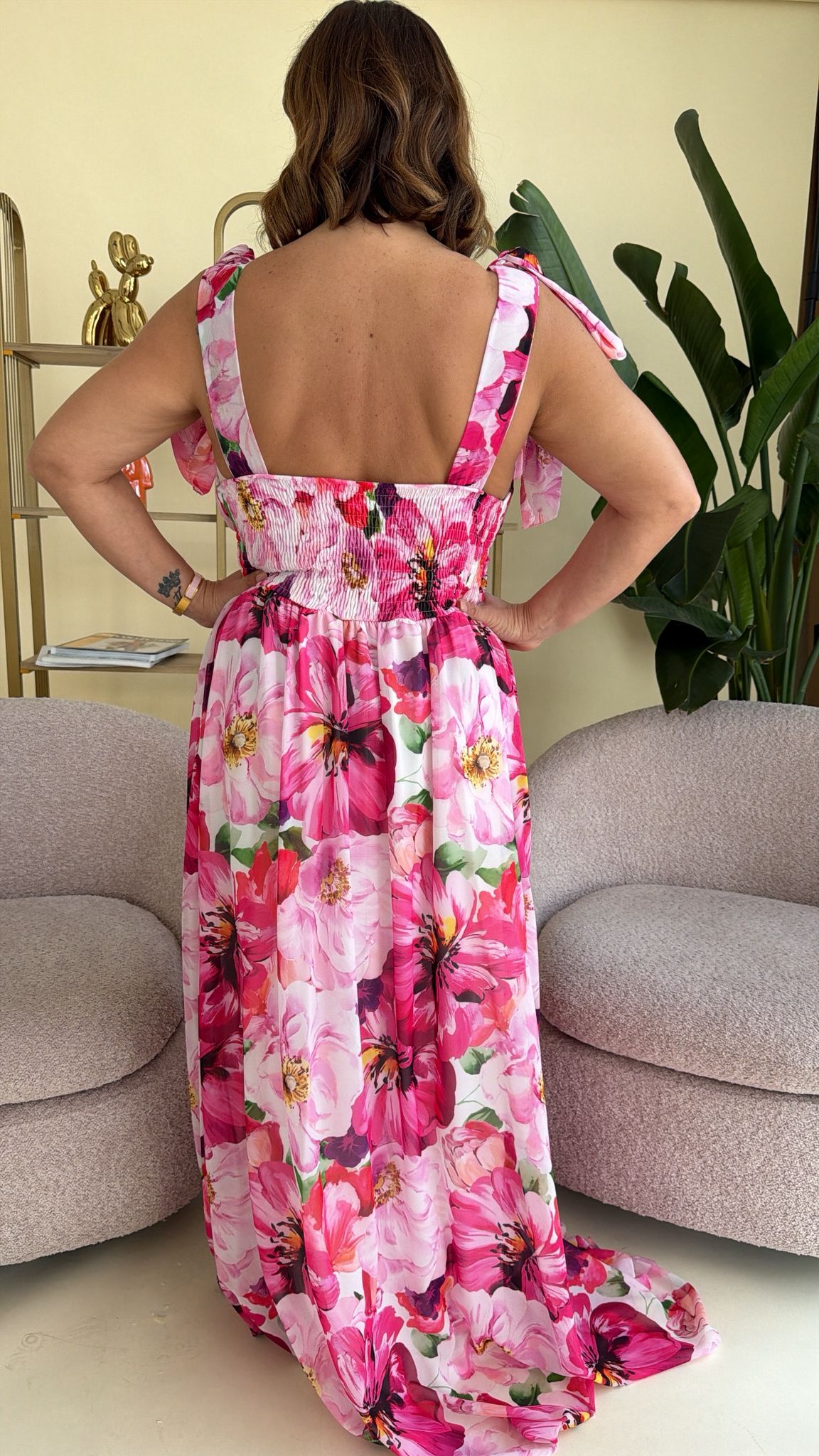 Abito cerimonia floreale curvy