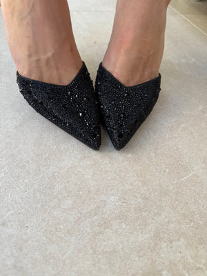 Décolleté strass black
