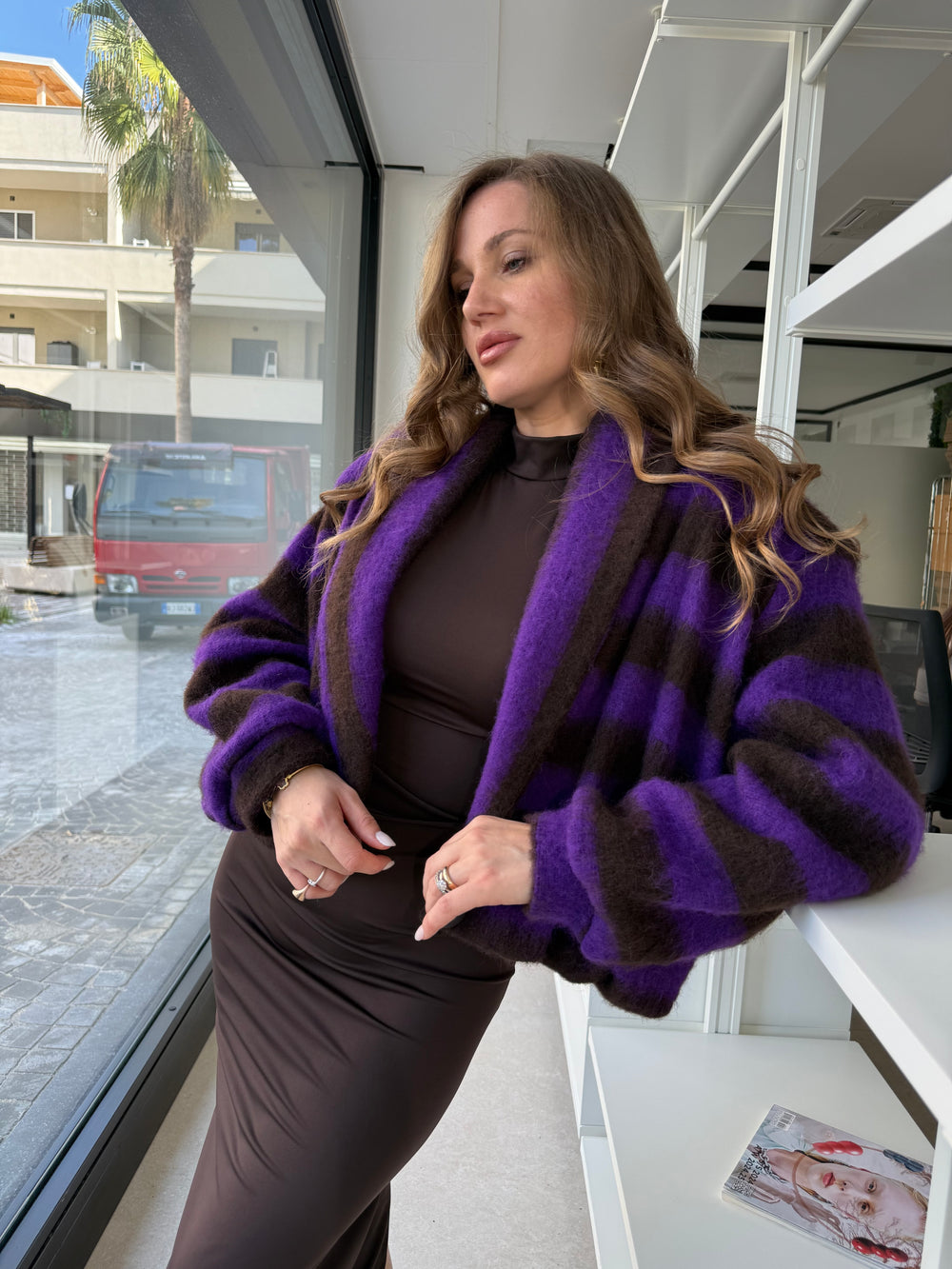 Cardigan a strisce by Lumina