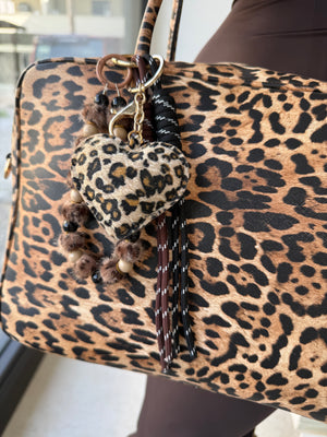 Borsa rettangolare a spalla animalier