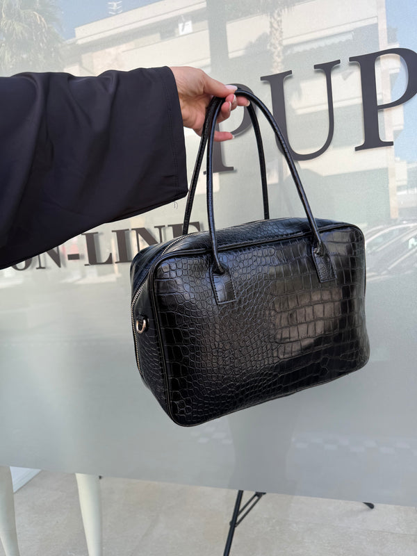 Borsa a spalla pitonata