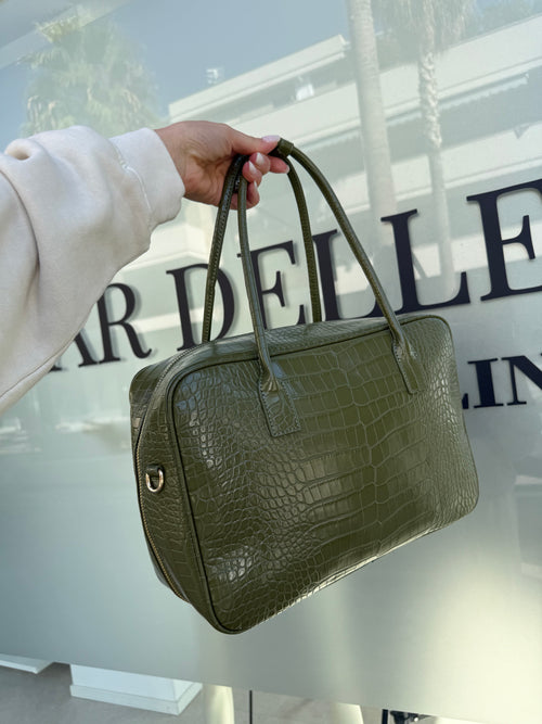 Borsa a spalla pitonata