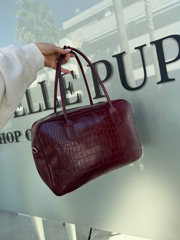 Borsa a spalla pitonata