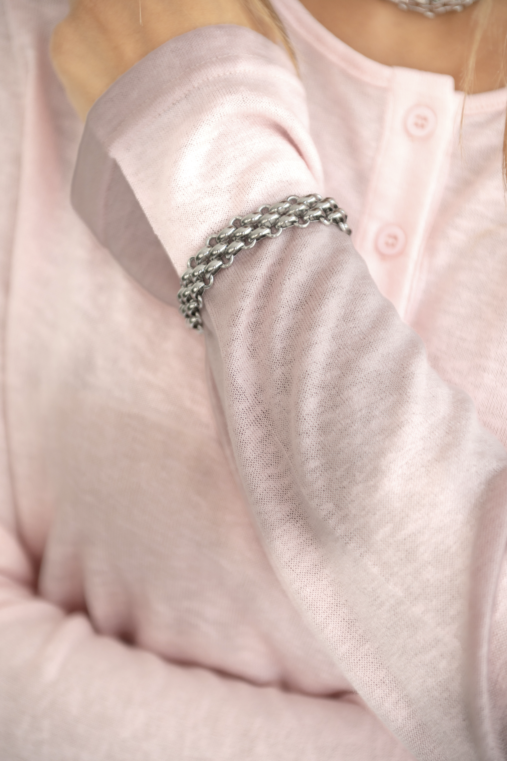 Bracciale maglia intrecciata
