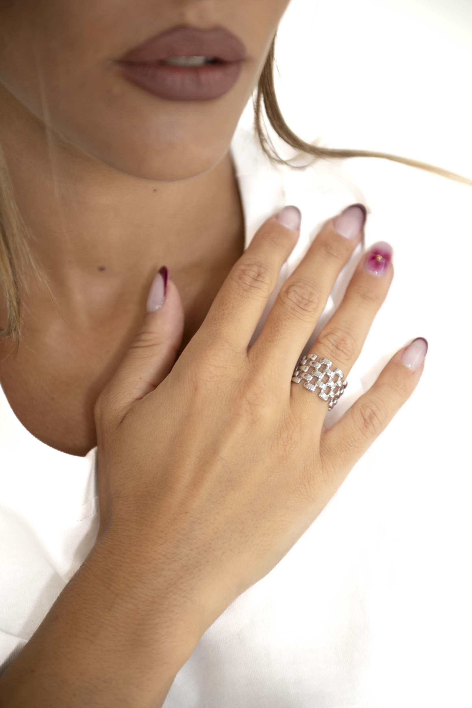 Anello maglia intrecciata