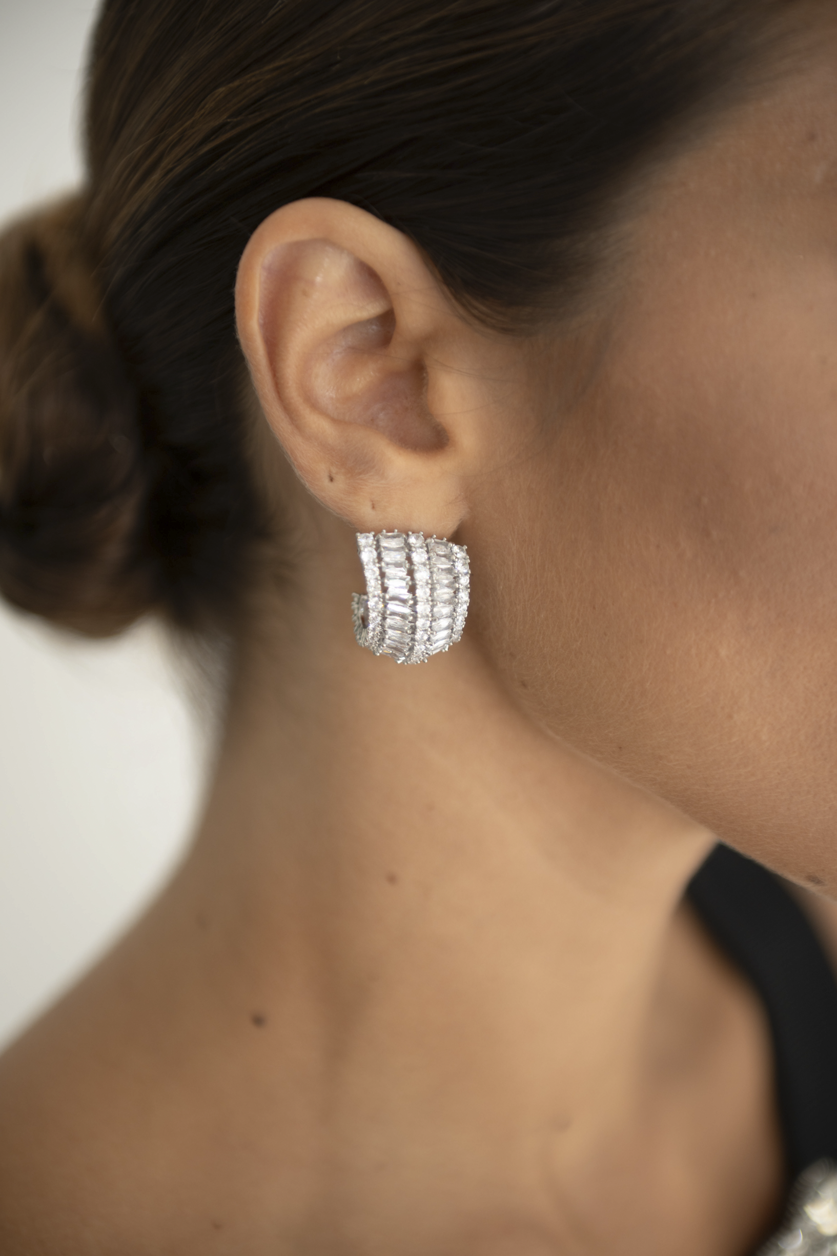 Orecchini cerchi strass