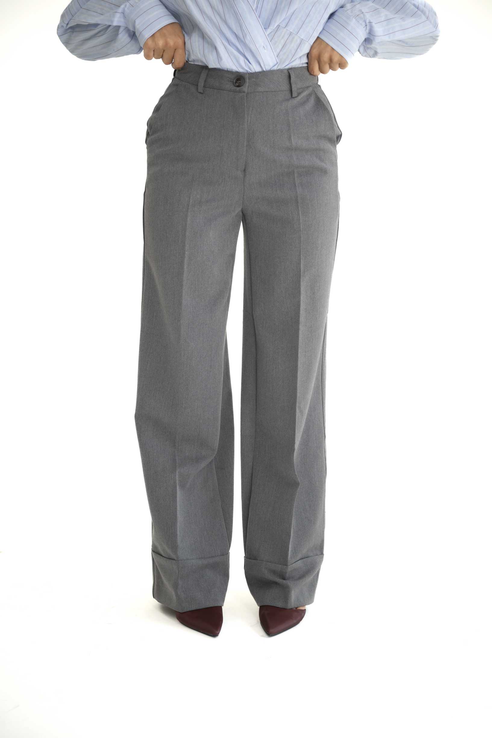 Pantalone palazzo grigio scuro