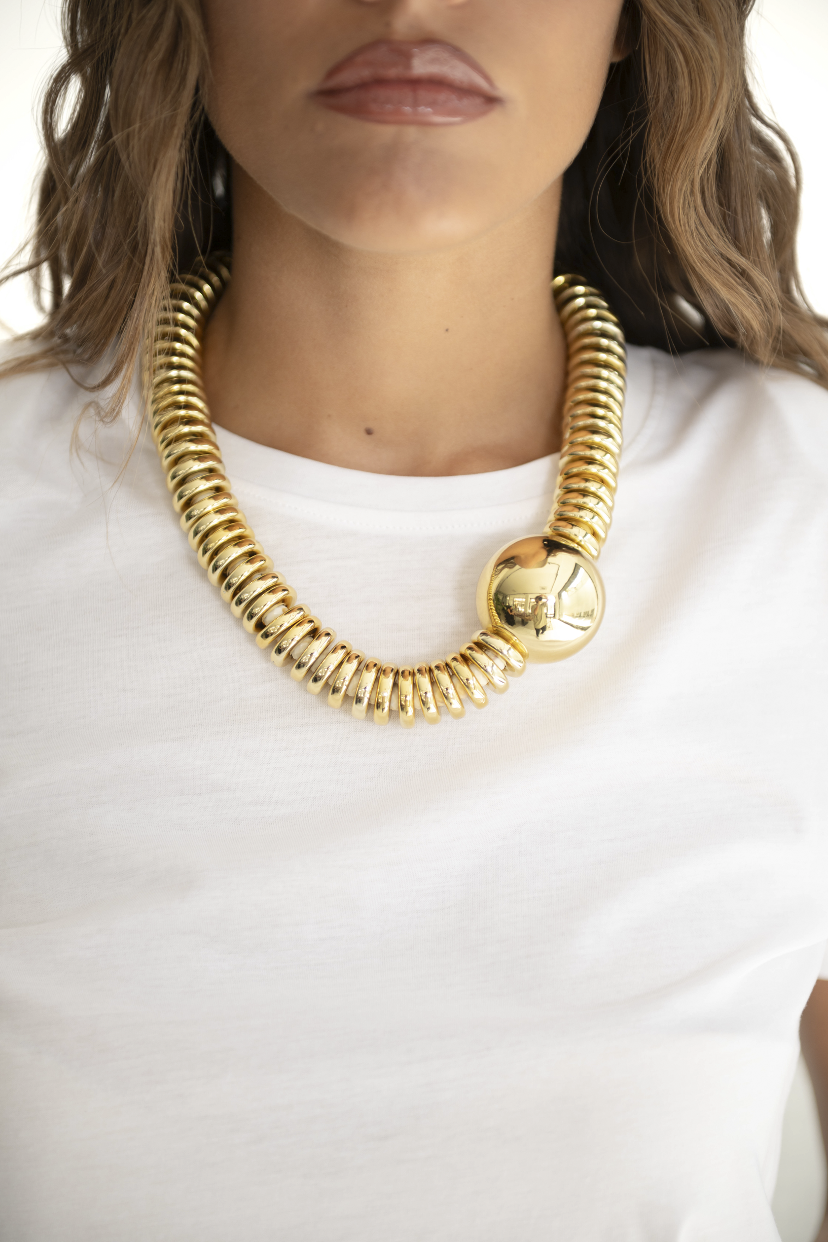 Collana big perla gold