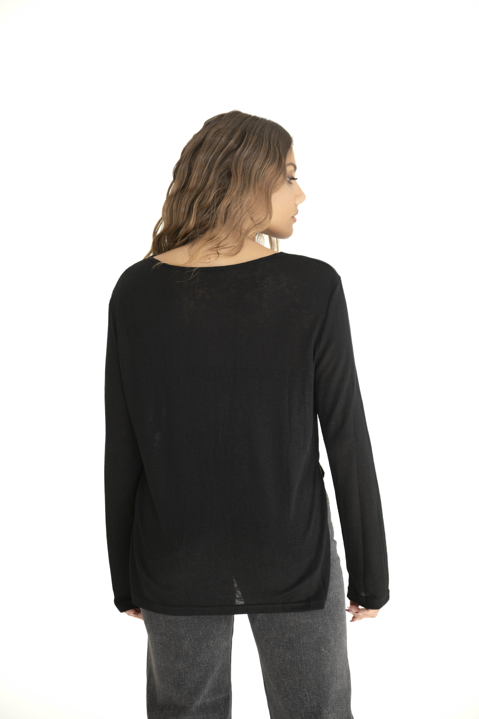 Maglia semitrasparente morbida