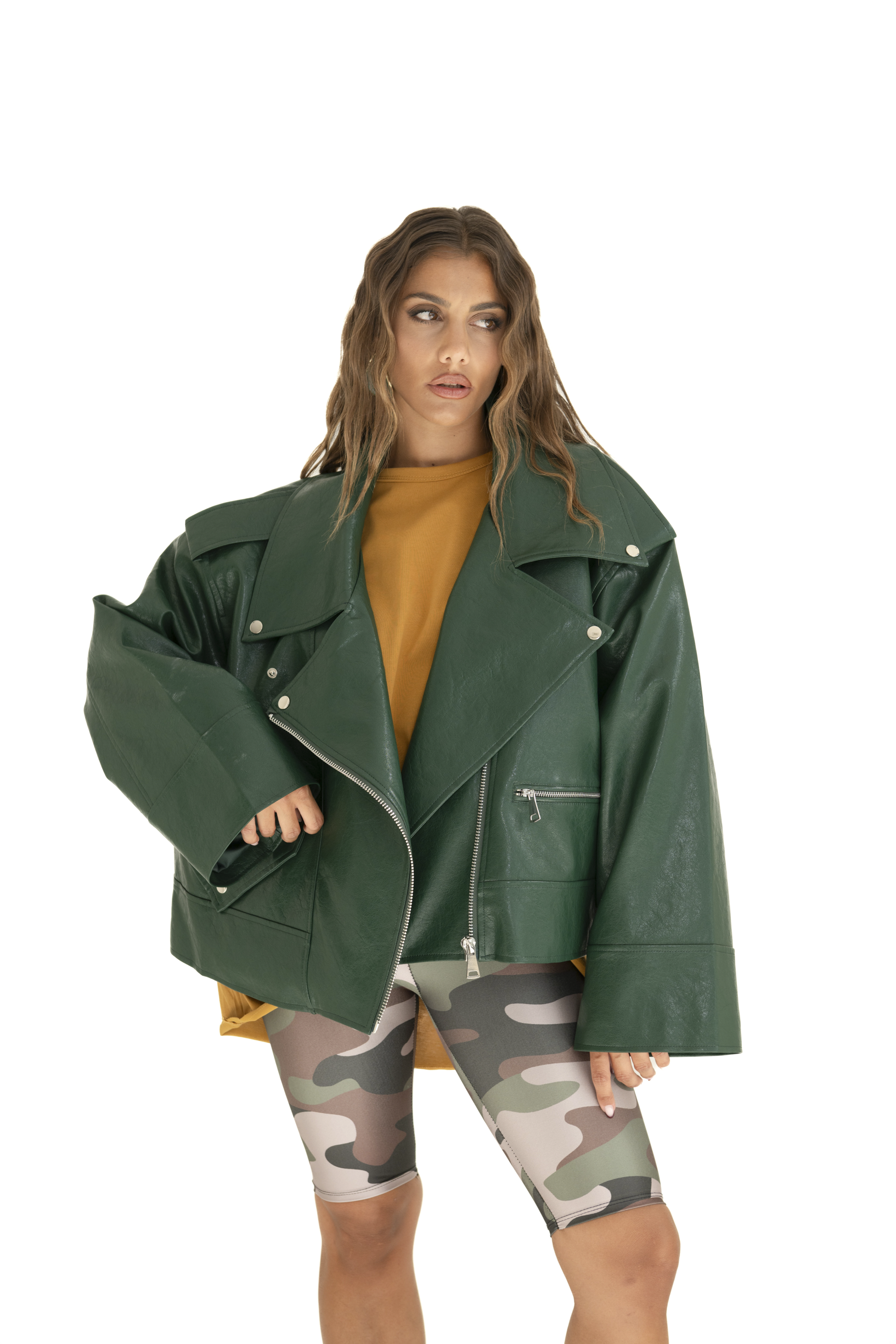 Chiodo oversize verde