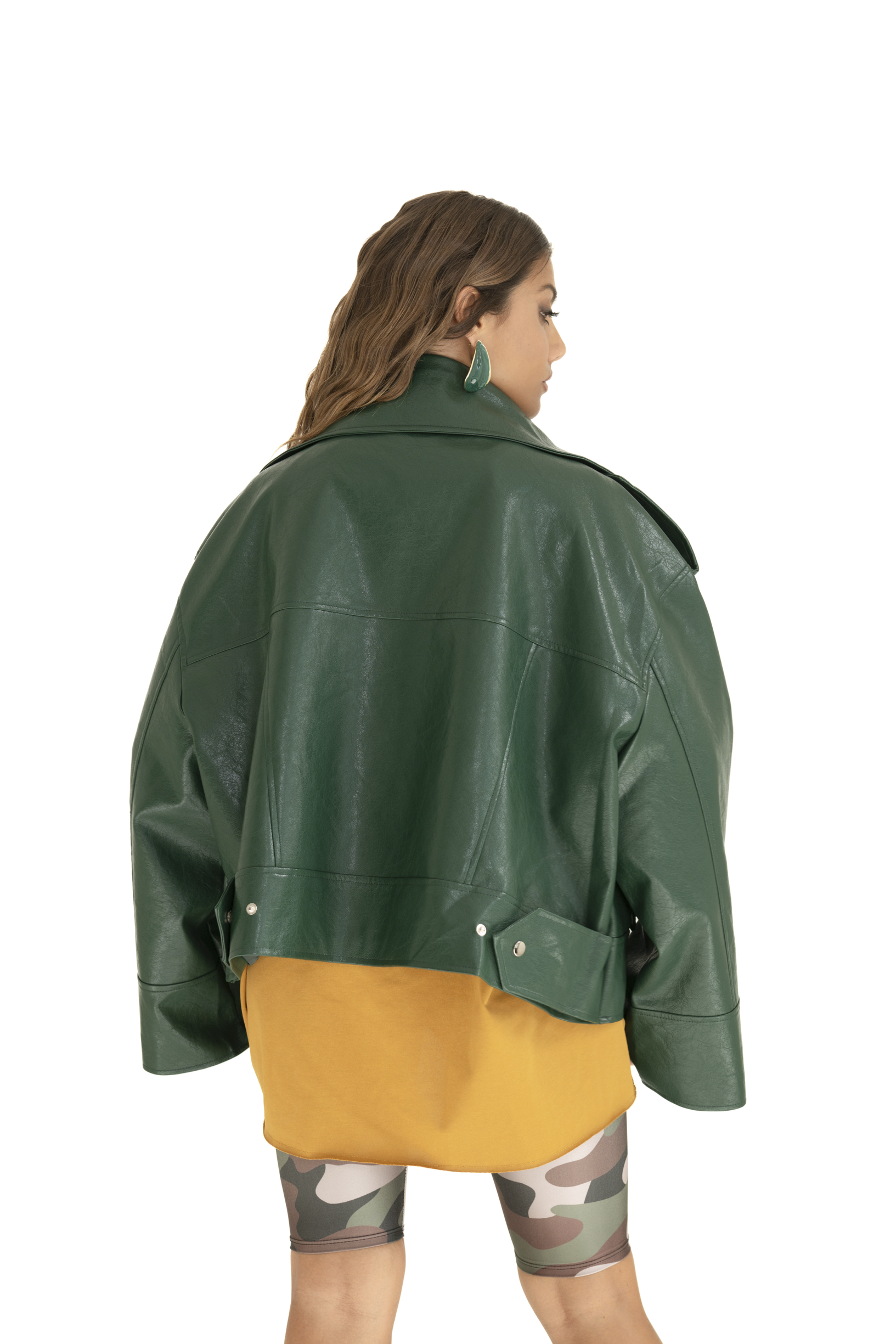Chiodo oversize verde