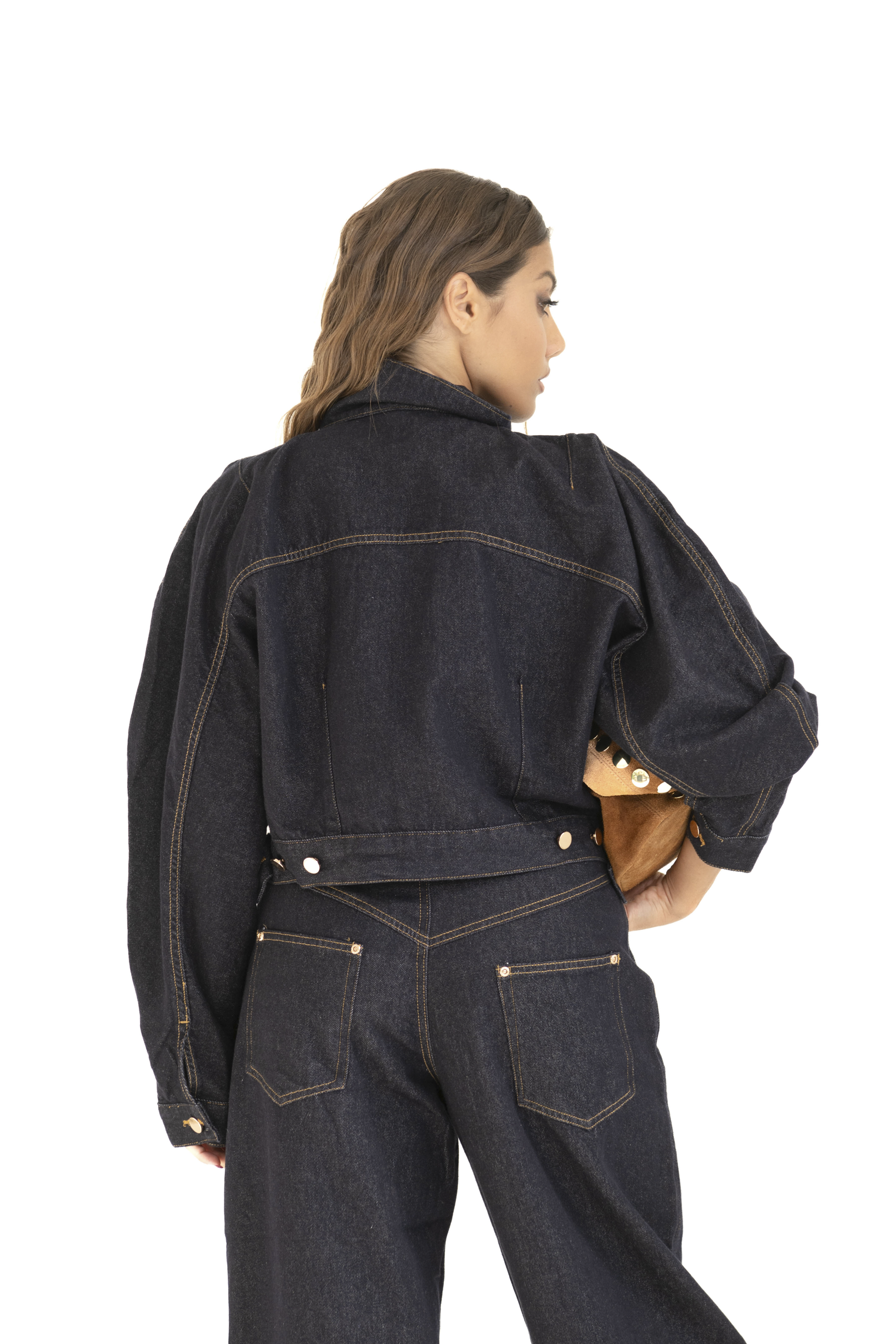 Cordset jeans denim scuro