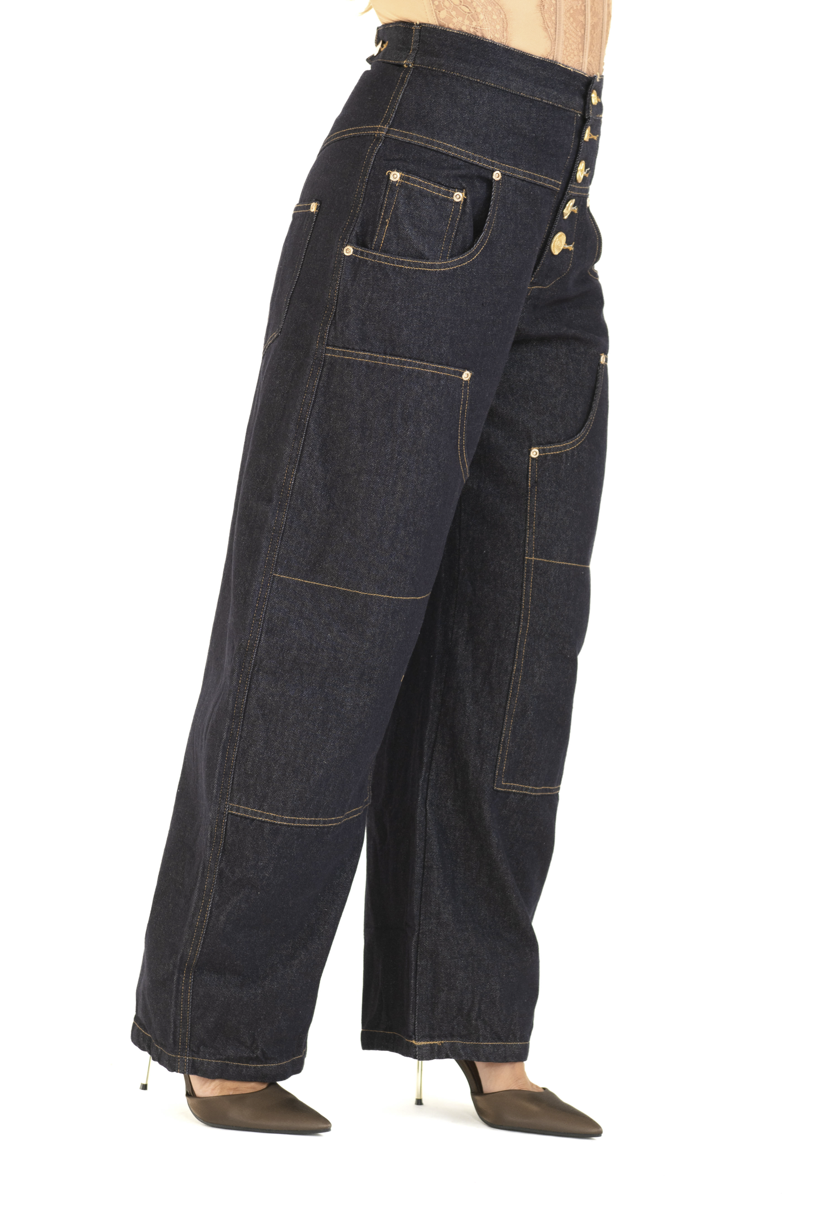 Cordset jeans denim scuro