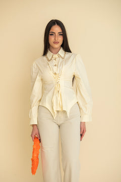 Camicia gioiello con stringhe