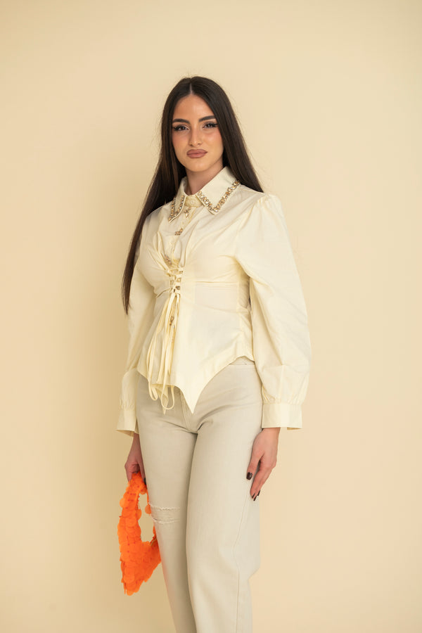 Camicia gioiello con stringhe