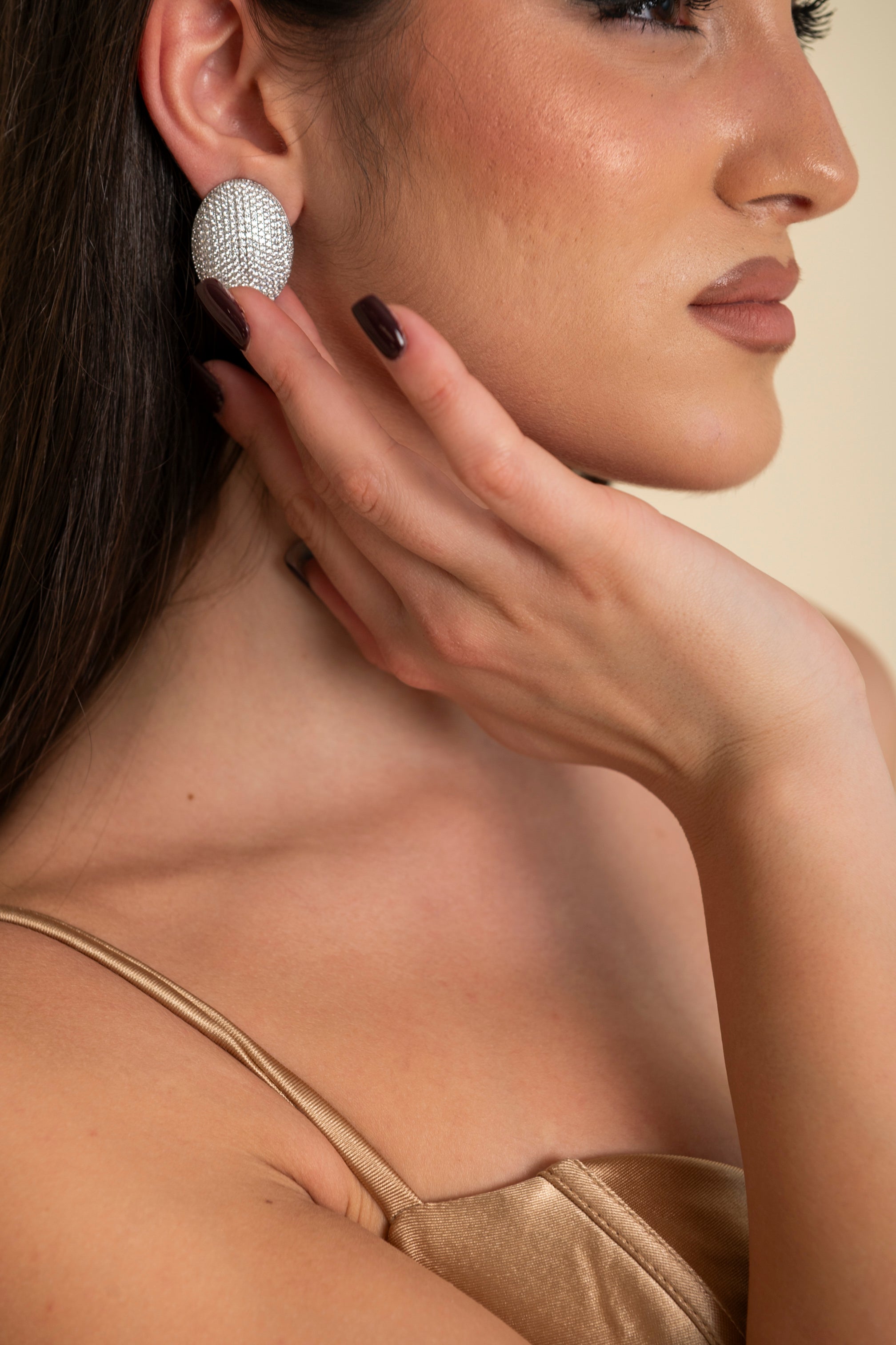 Orecchini con clip strass