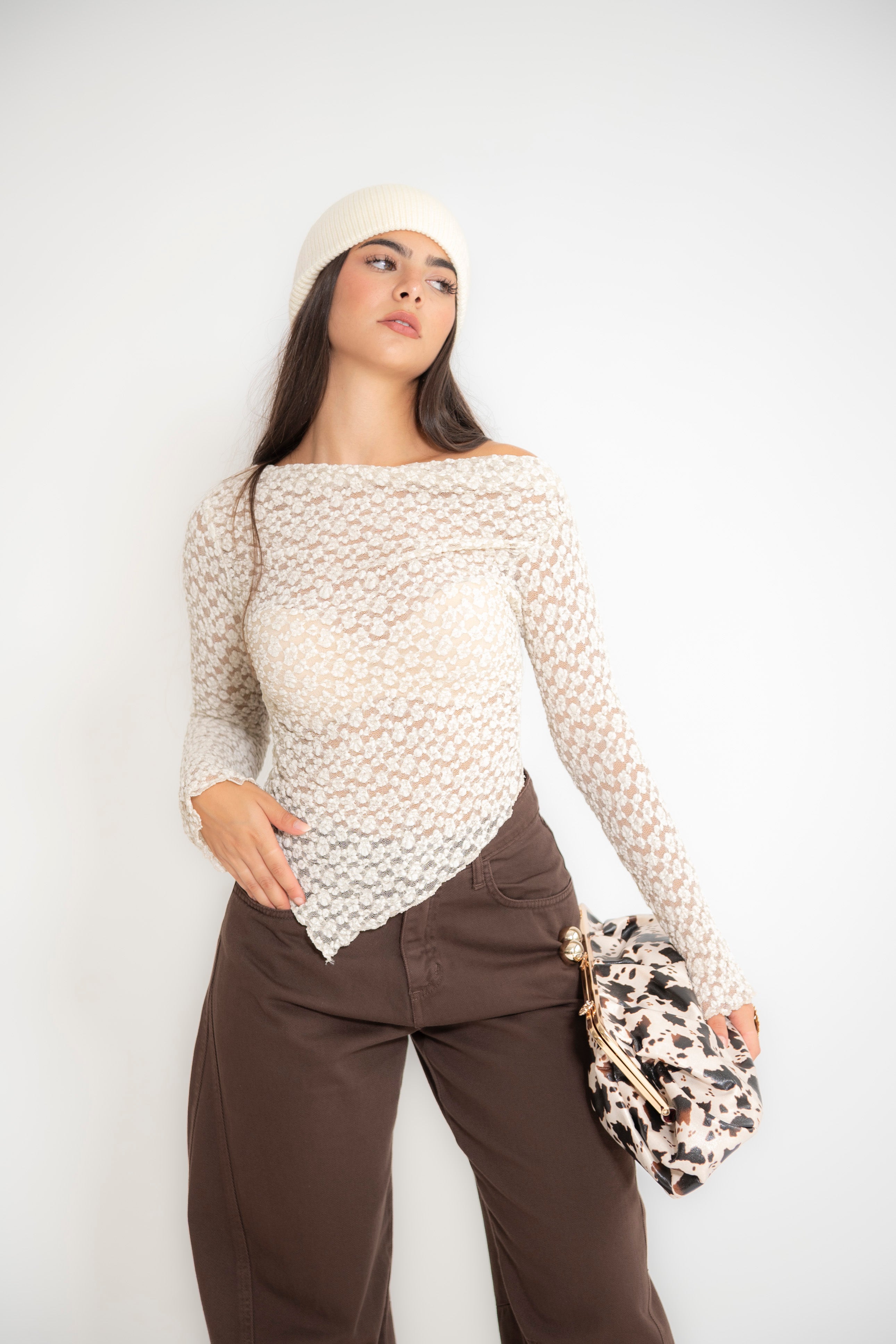Maglia kim fiori micro