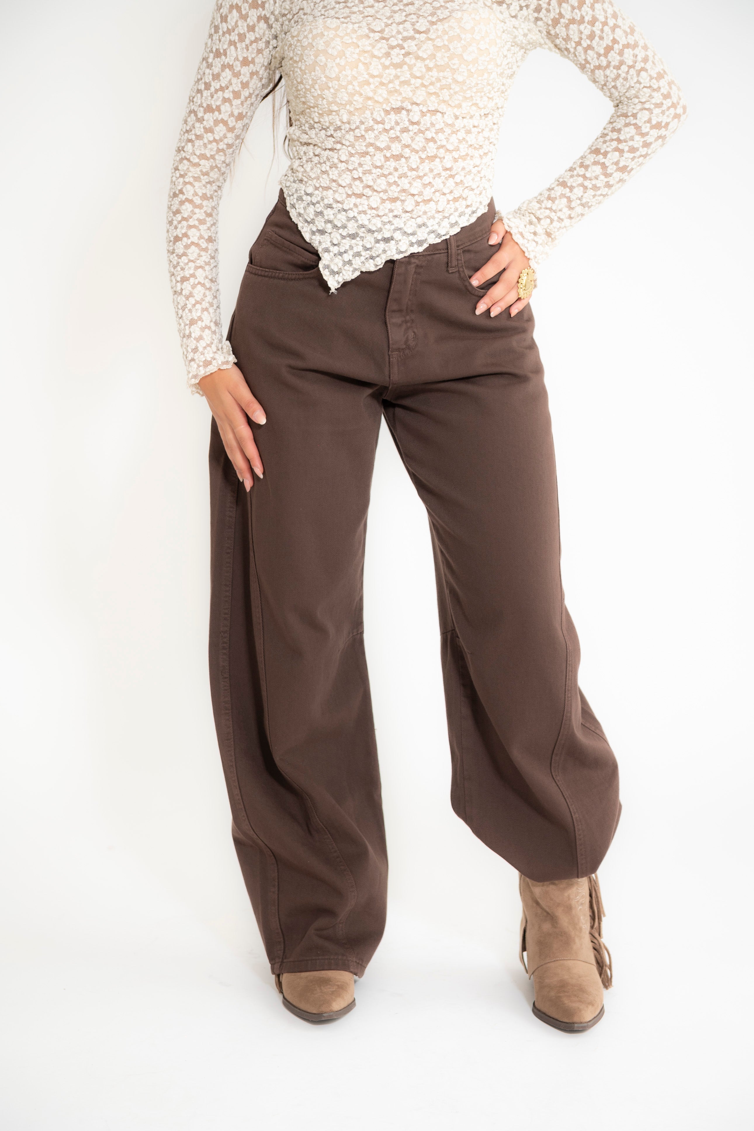 Jeans ballon brown