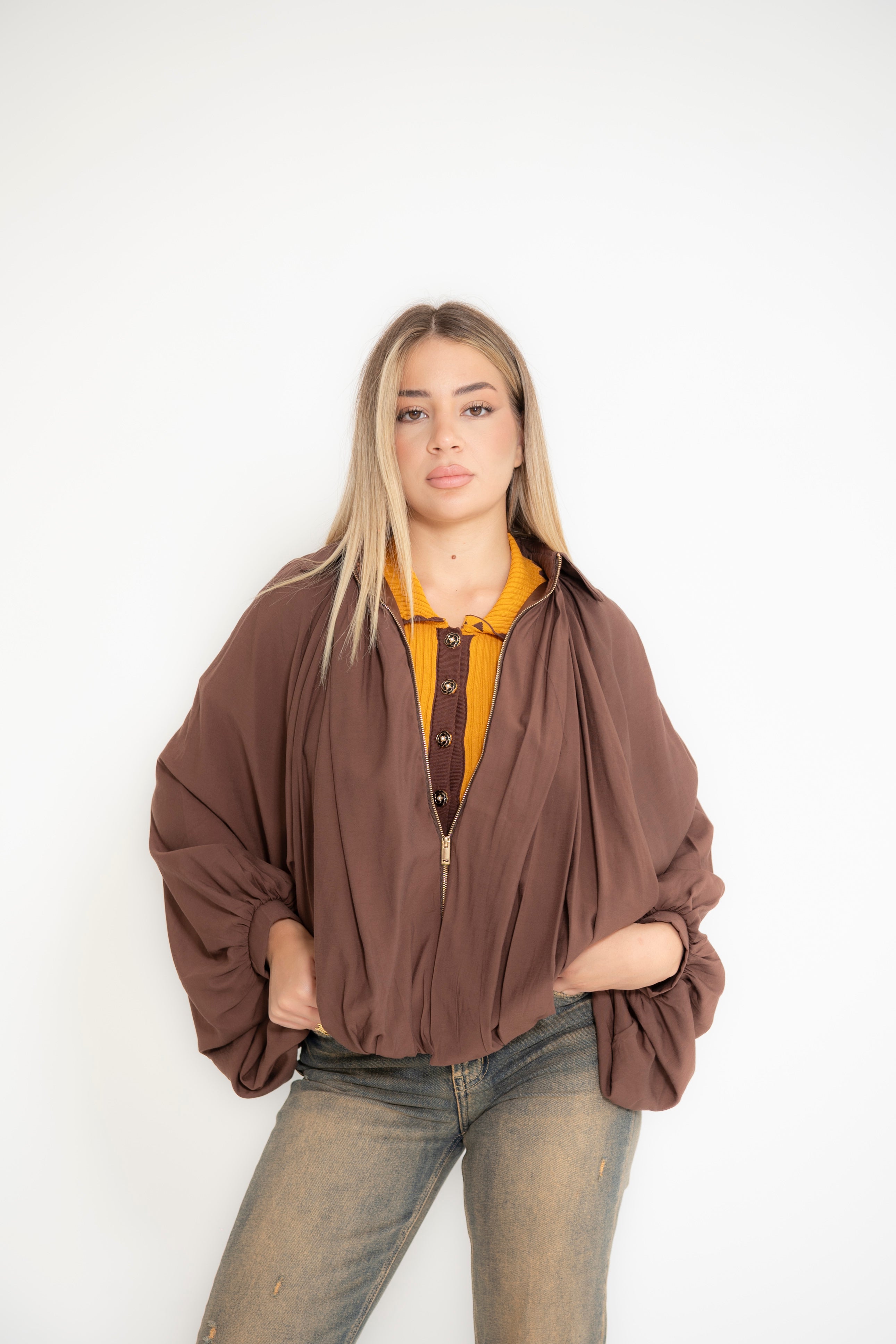 Giubbino camicia manica ampia