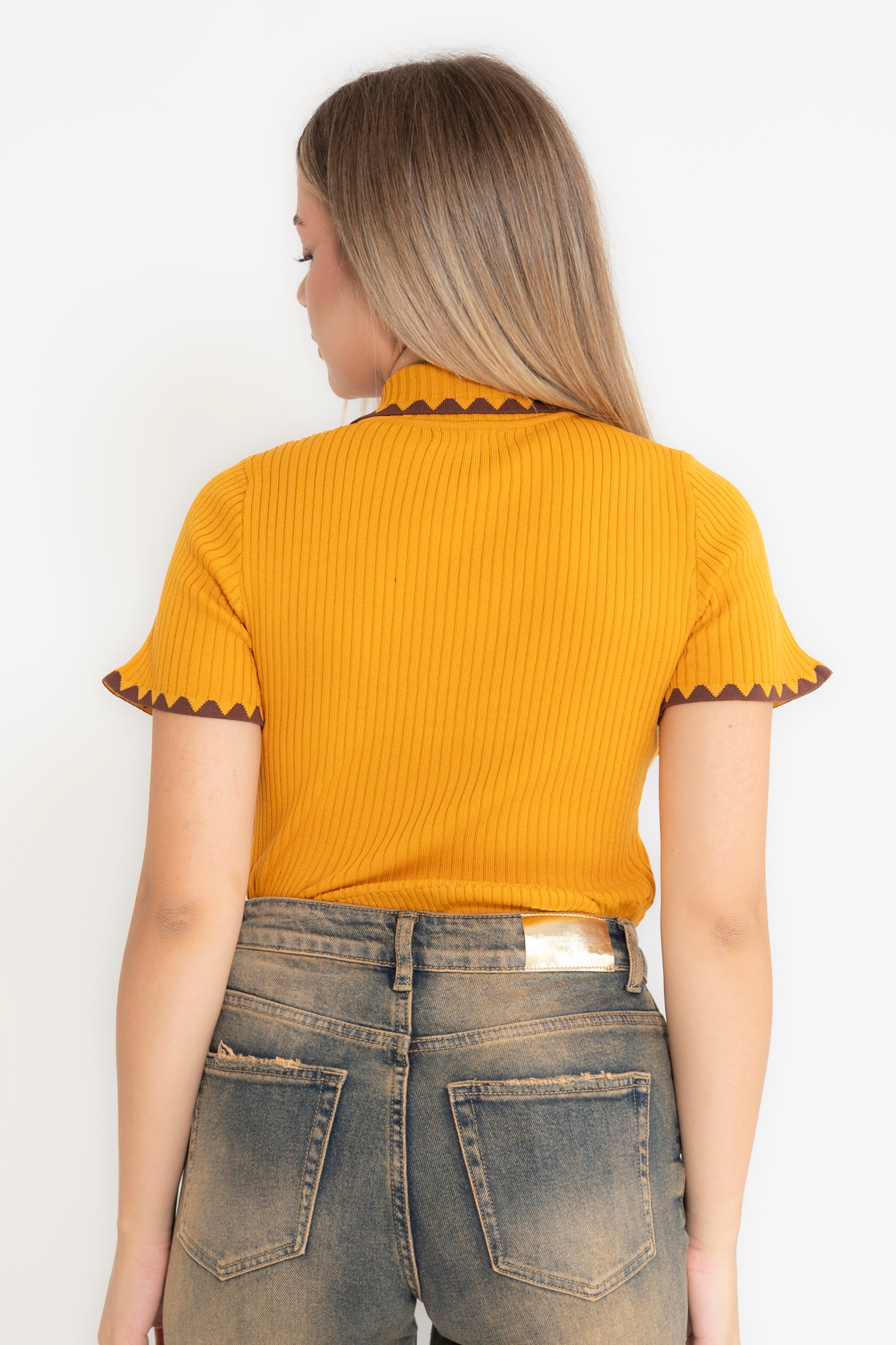 Maglia bicolor in filo