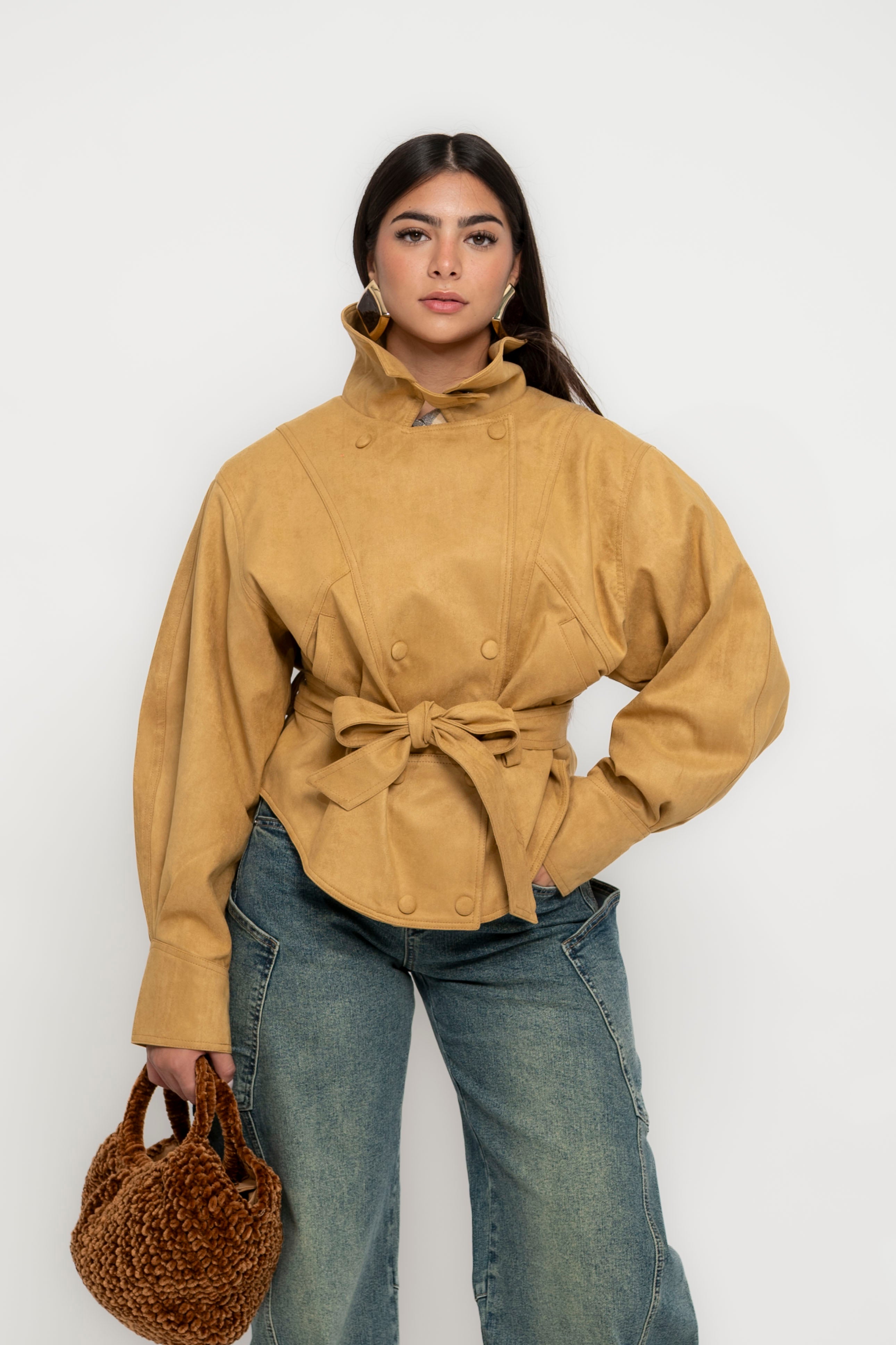 Trench corto senape