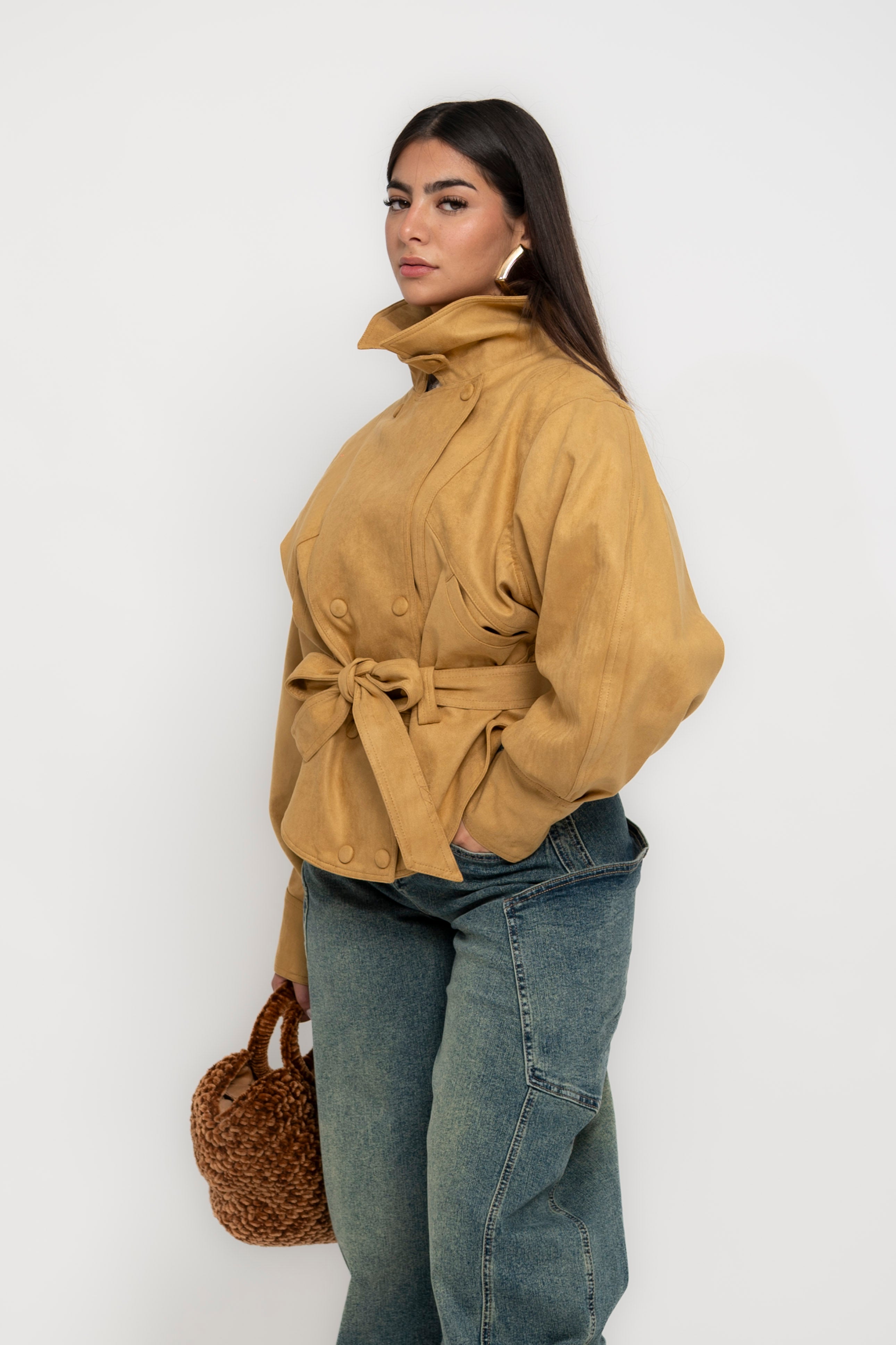 Trench corto senape