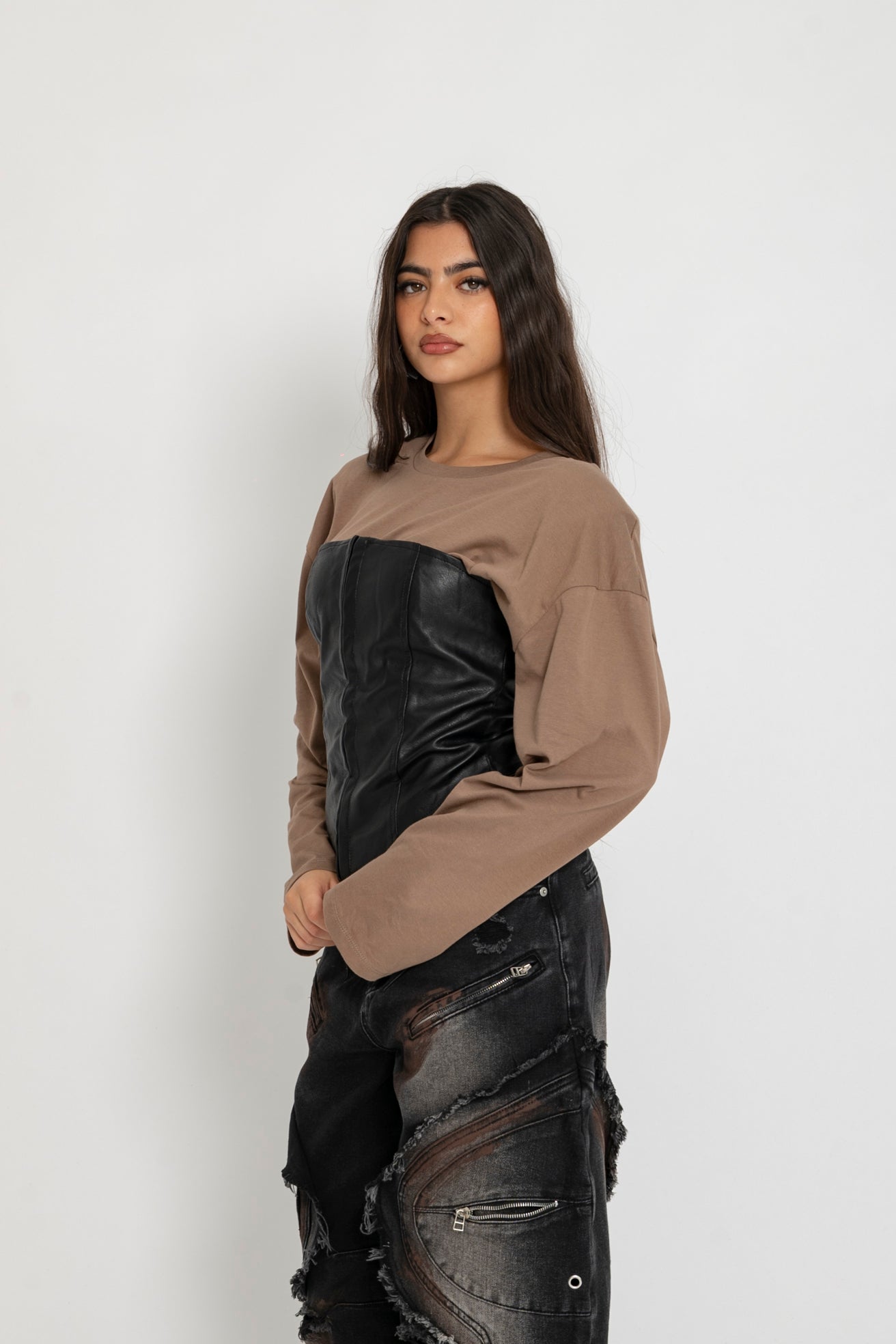 Corsetto in ecopelle black