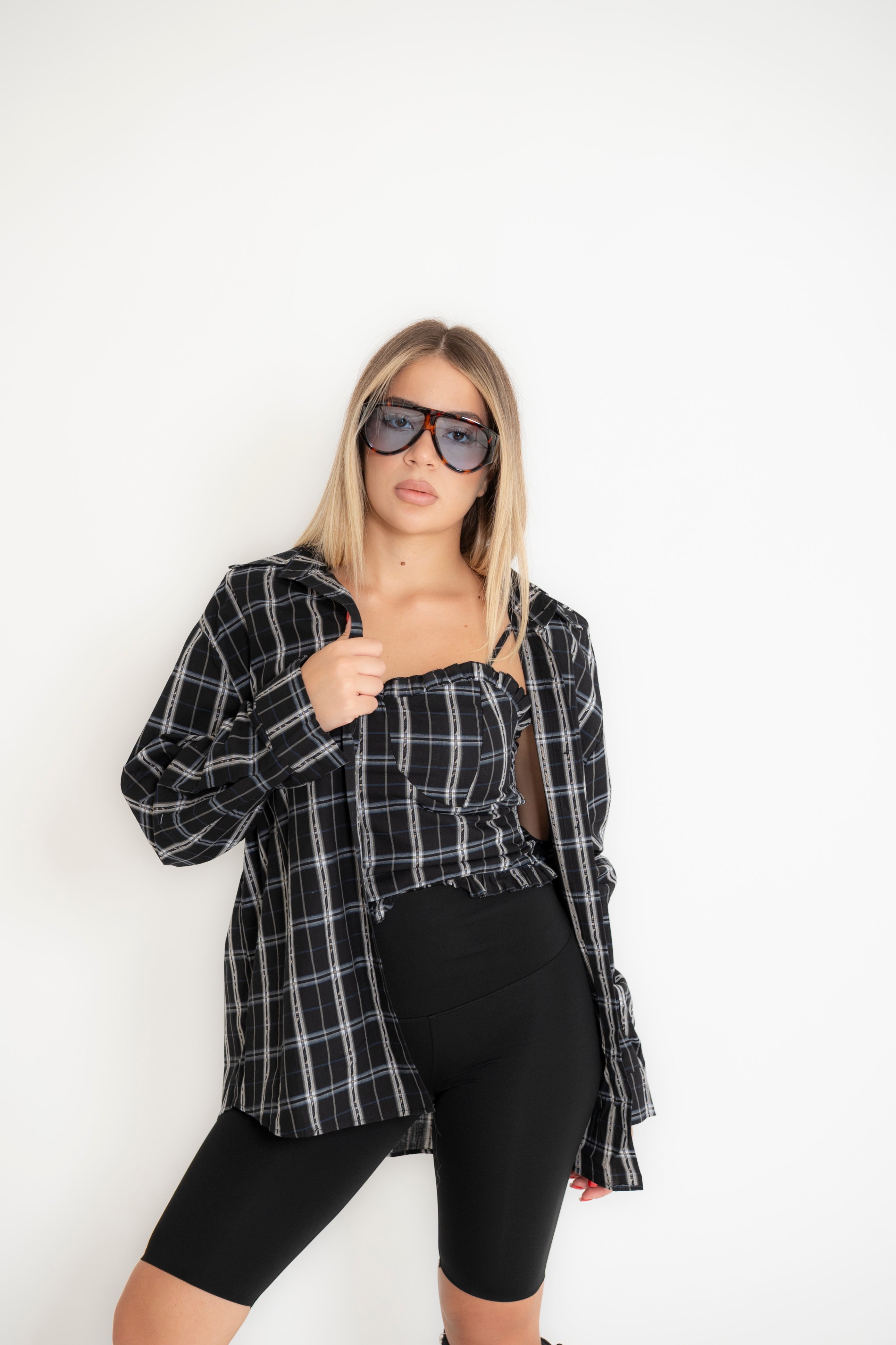Camicia a quadri con top