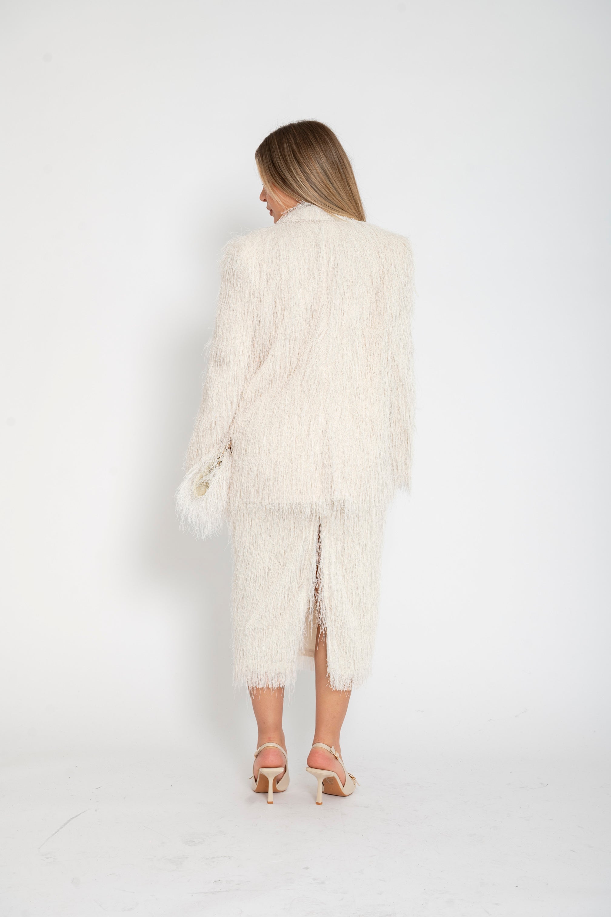 Tailleur con gonna Lumina panna