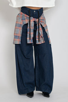 Jeans ballon con camicia