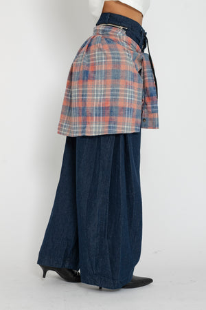 Jeans ballon con camicia