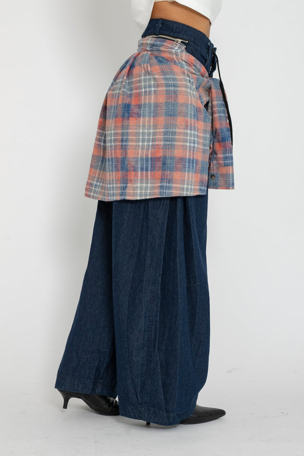 Jeans ballon con camicia