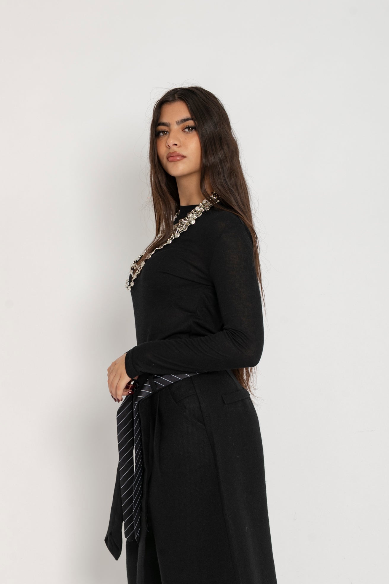 Maglia basic semitrasparente