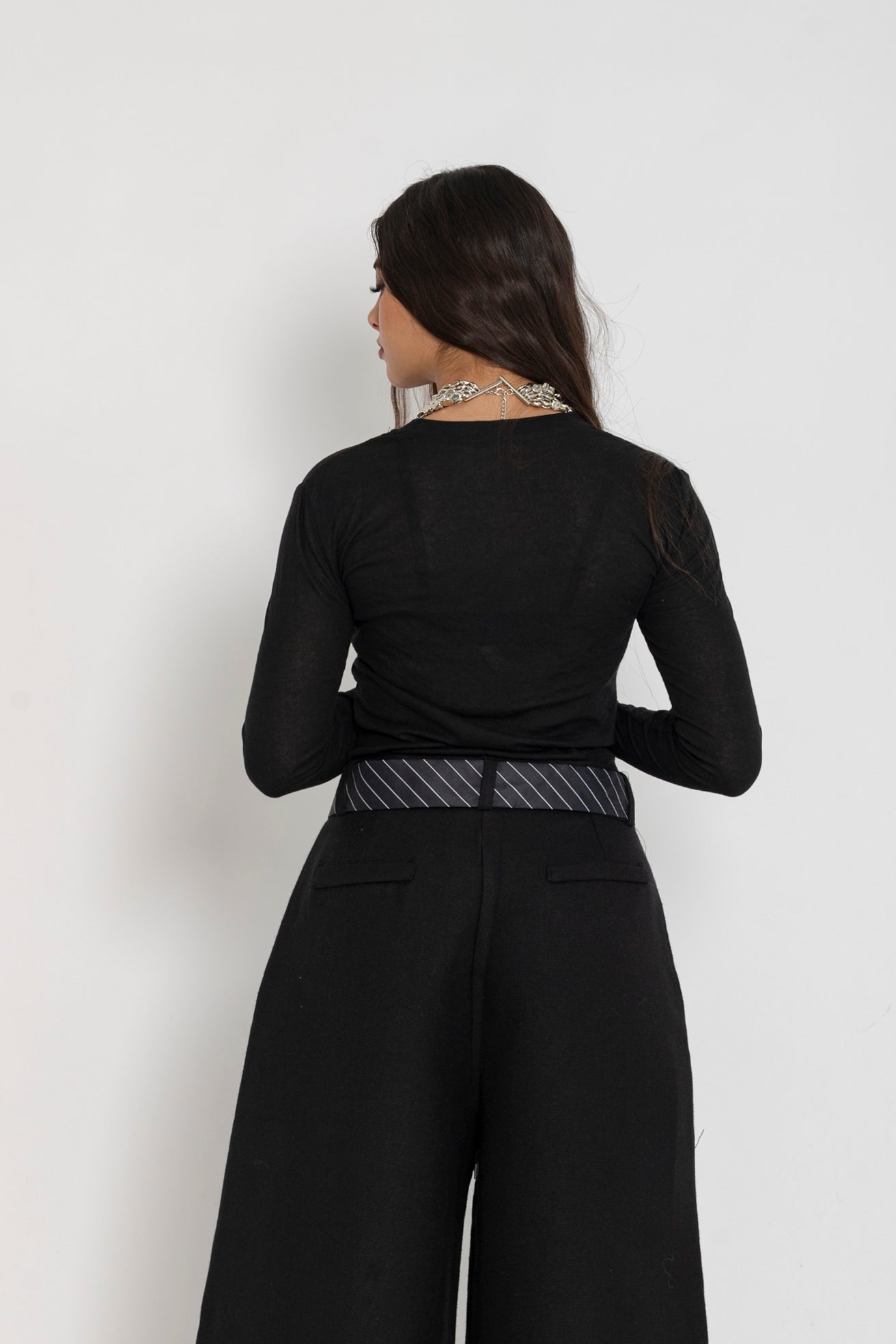 Maglia basic semitrasparente