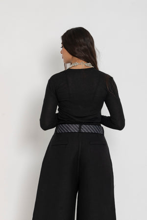Maglia basic semitrasparente