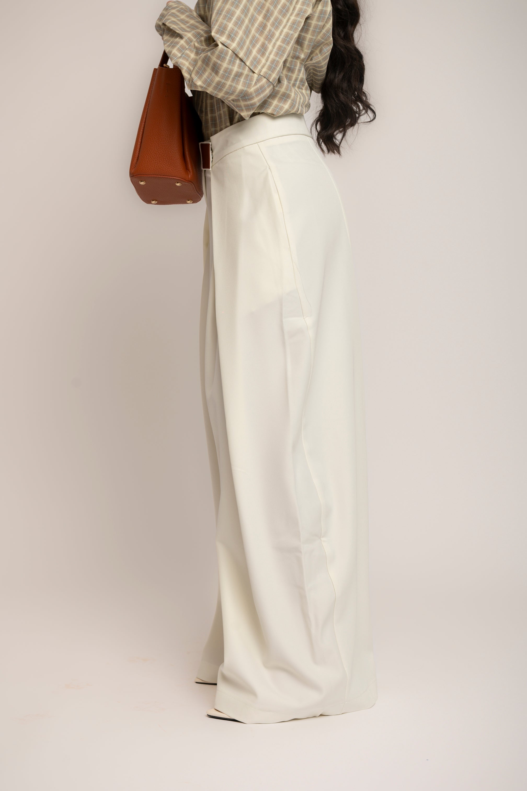 Pantalone palazzo con pence