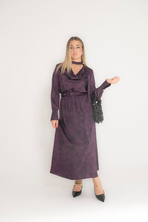 Abito midi violet