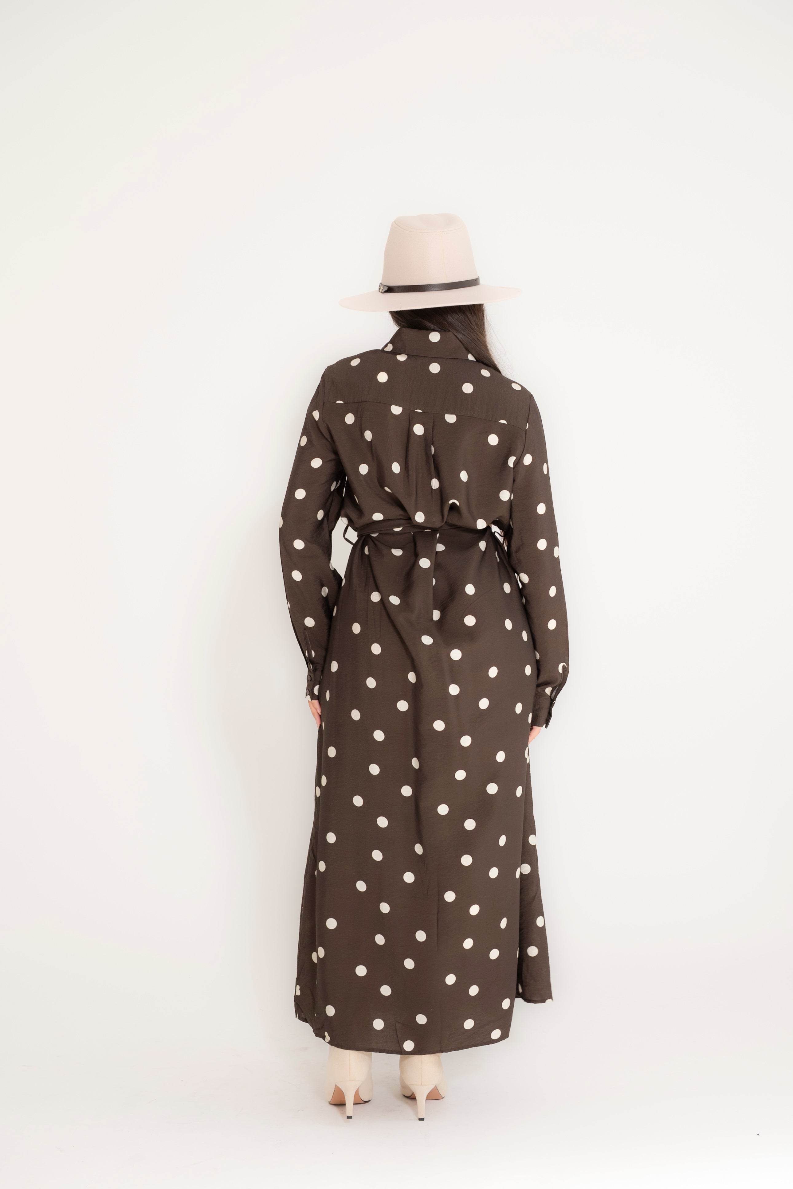Abito camicia pois brown