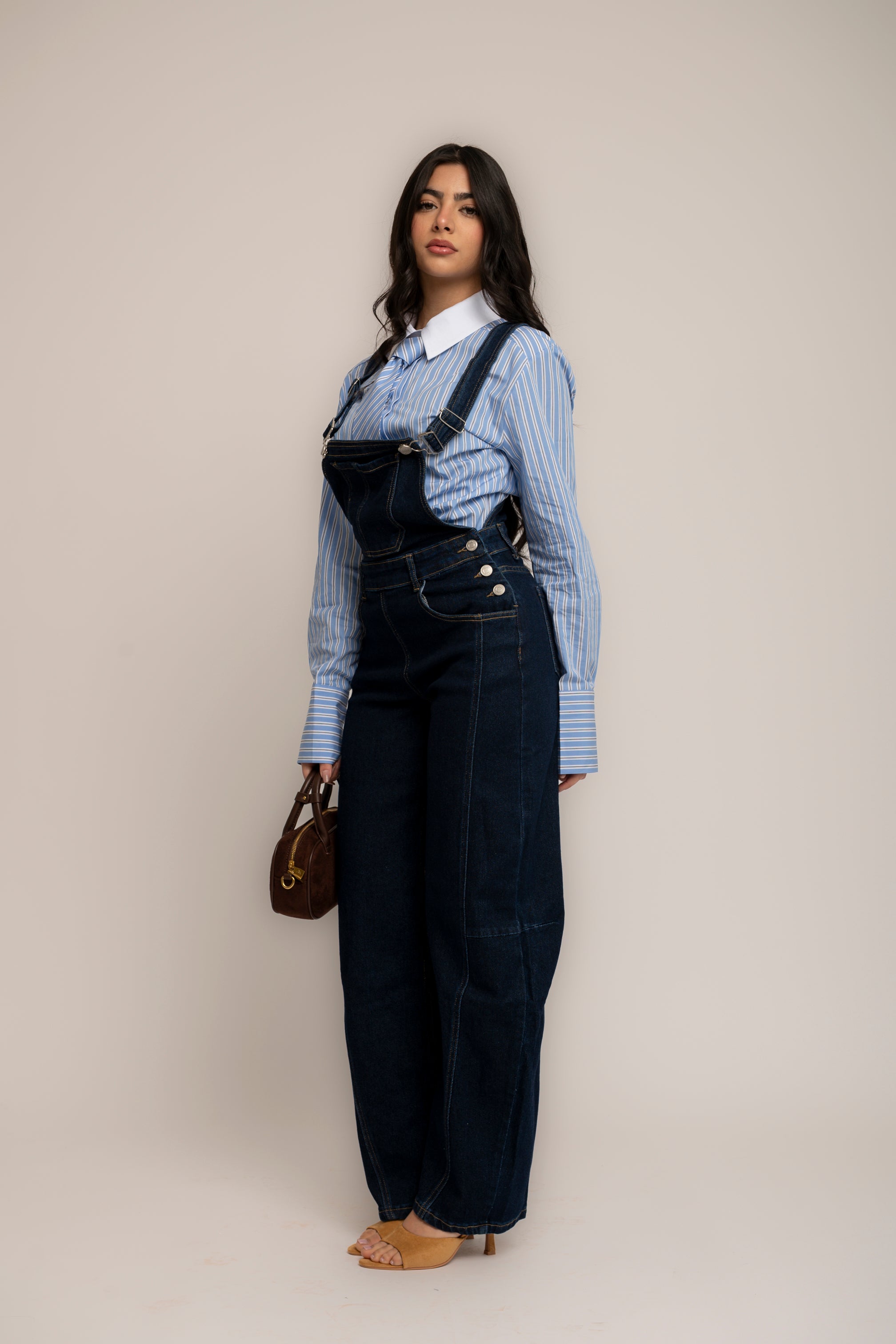 Salopette in denim blue