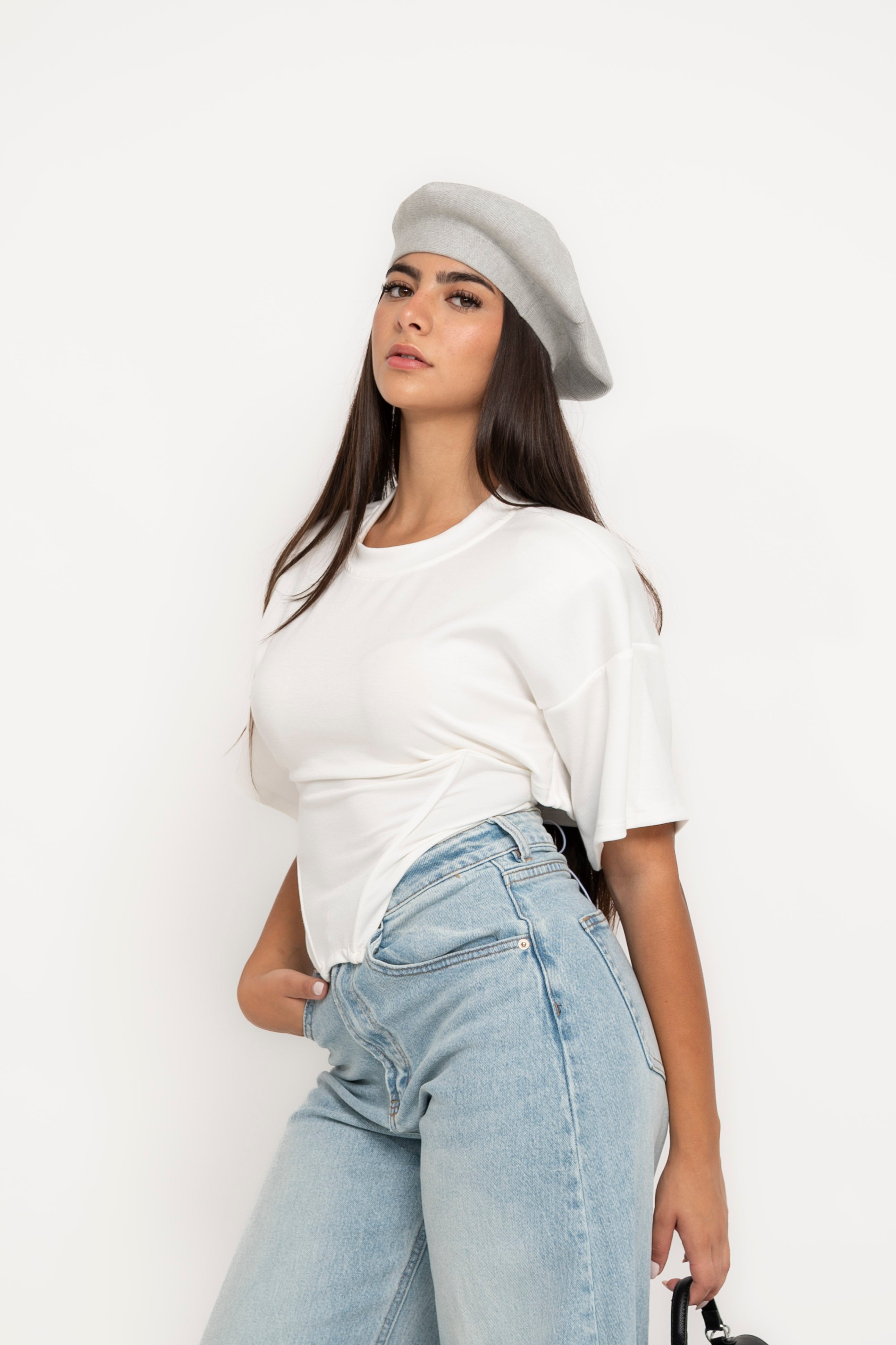 T-shirt effetto corsetto