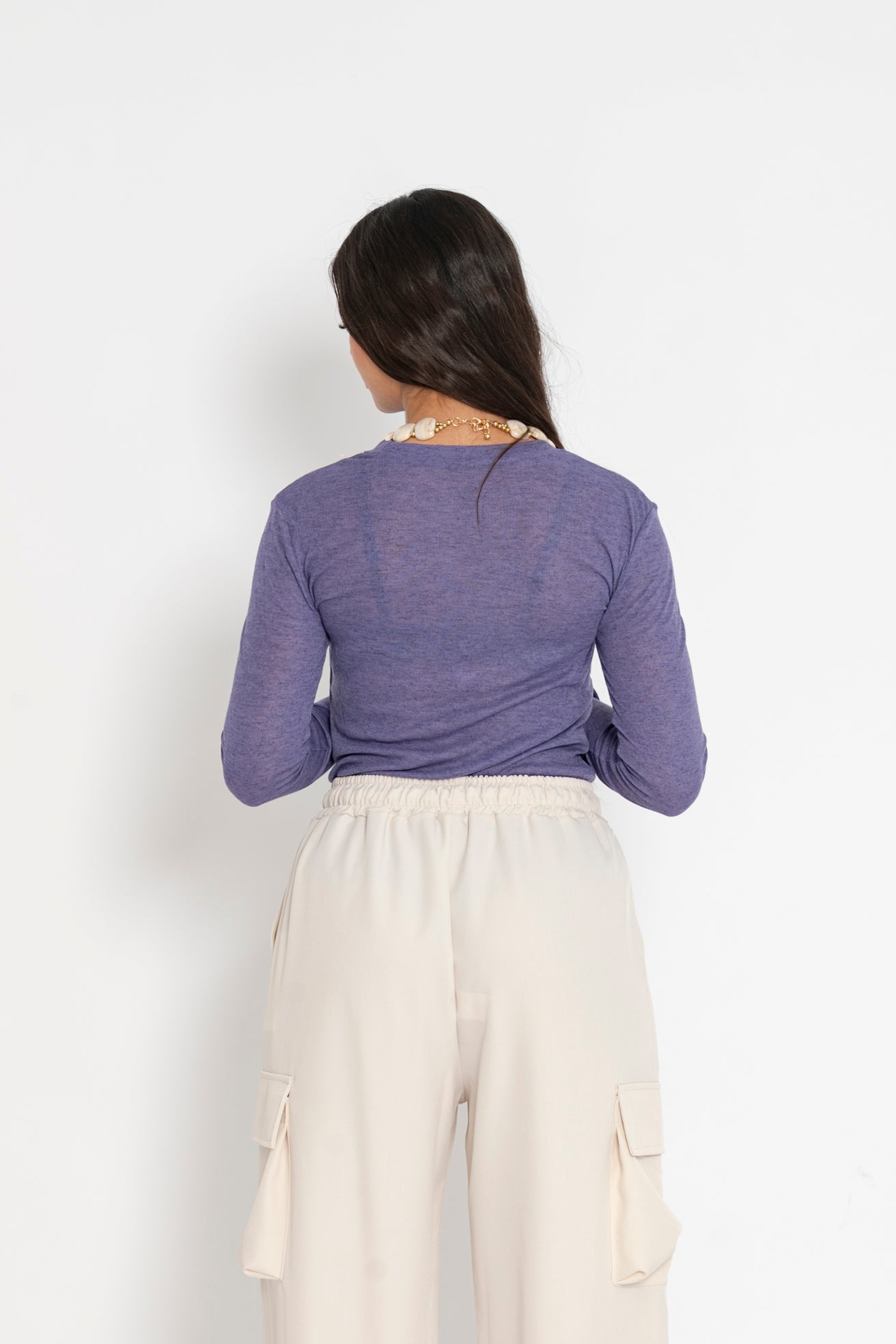 Maglia basic semitrasparente