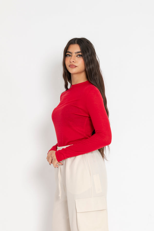 Maglia basic semitrasparente