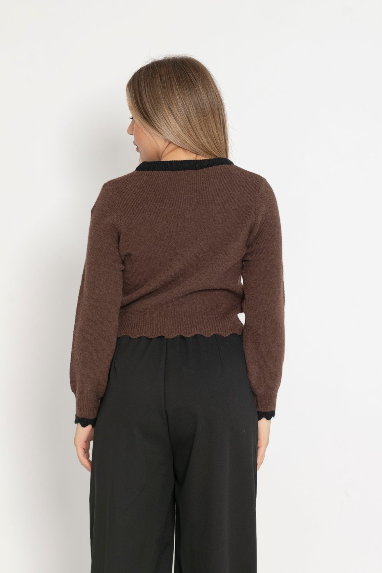 Cardigan con foulard