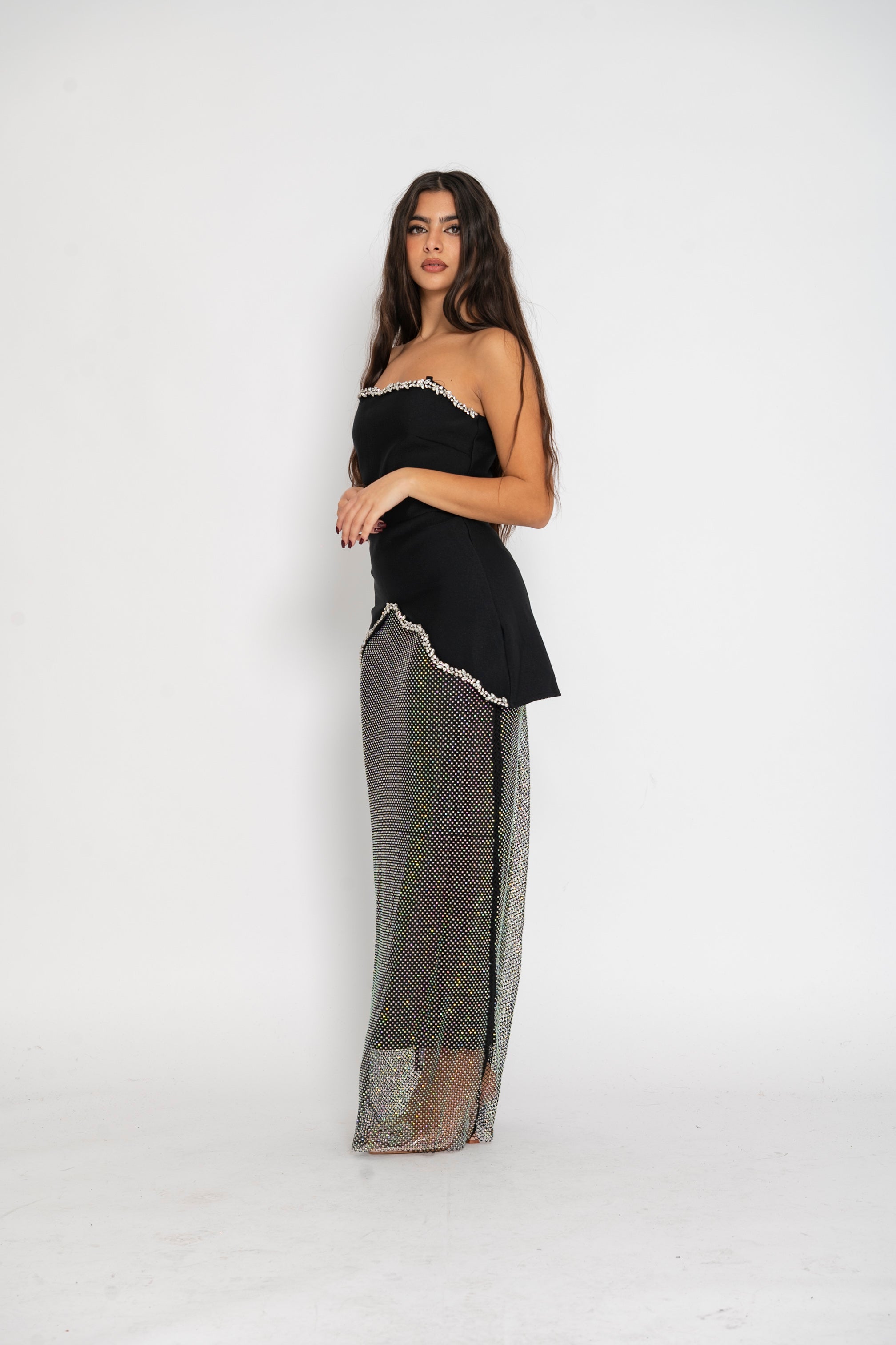 Cordset bandage strass